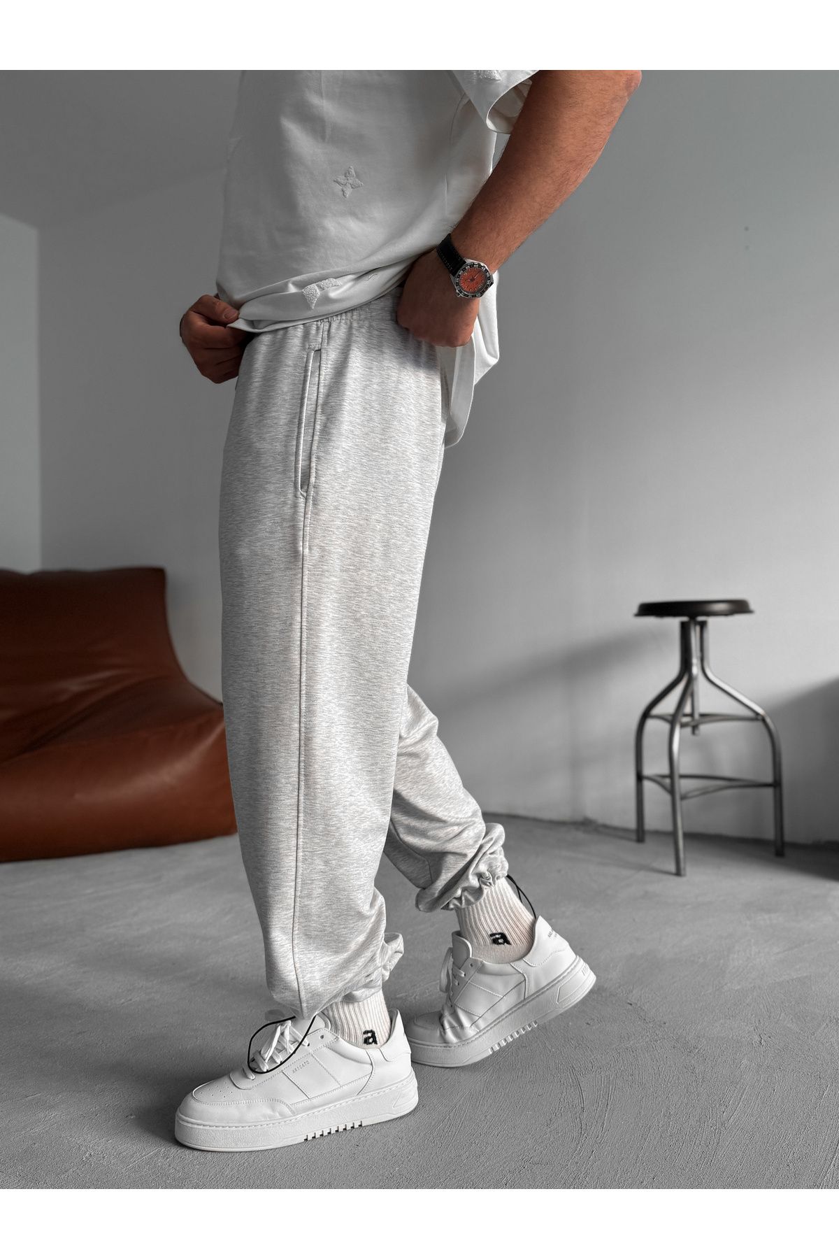 BYBASICMAN-Light Gray Basic Stopper Tracksuit Ke-7018 5