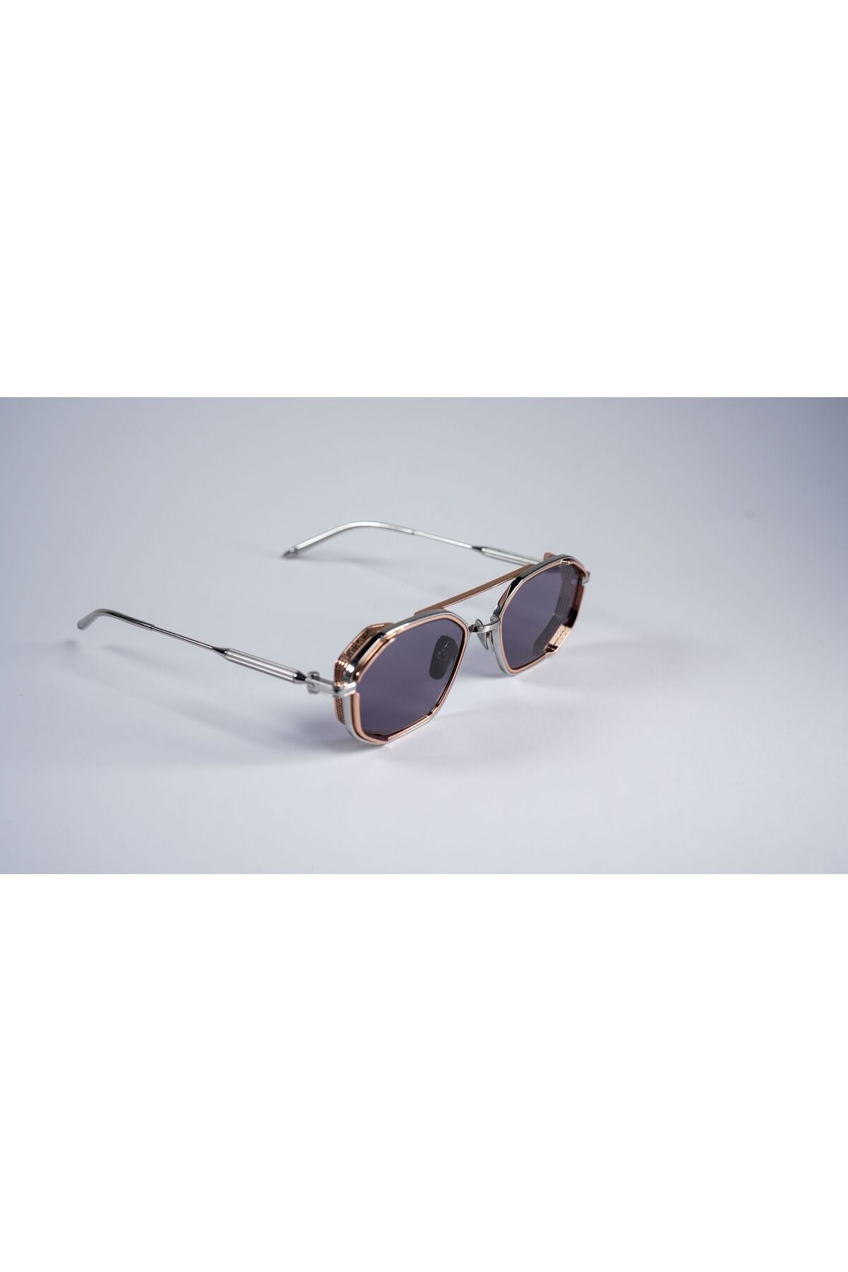 PRESİDORYA Presidorya PD7029SSIL/SDKBL Unisex Güneş Gözlüğü Rose & Gümüş Çerçeve Füme Lens UV400