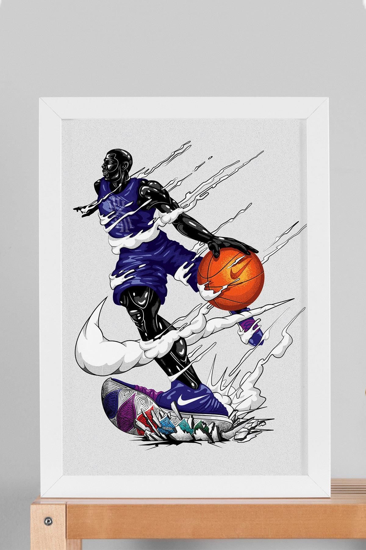 Saturn Kyrie Irving Çerçeveli Tablo - Basketbol NBA Posteri Tablo