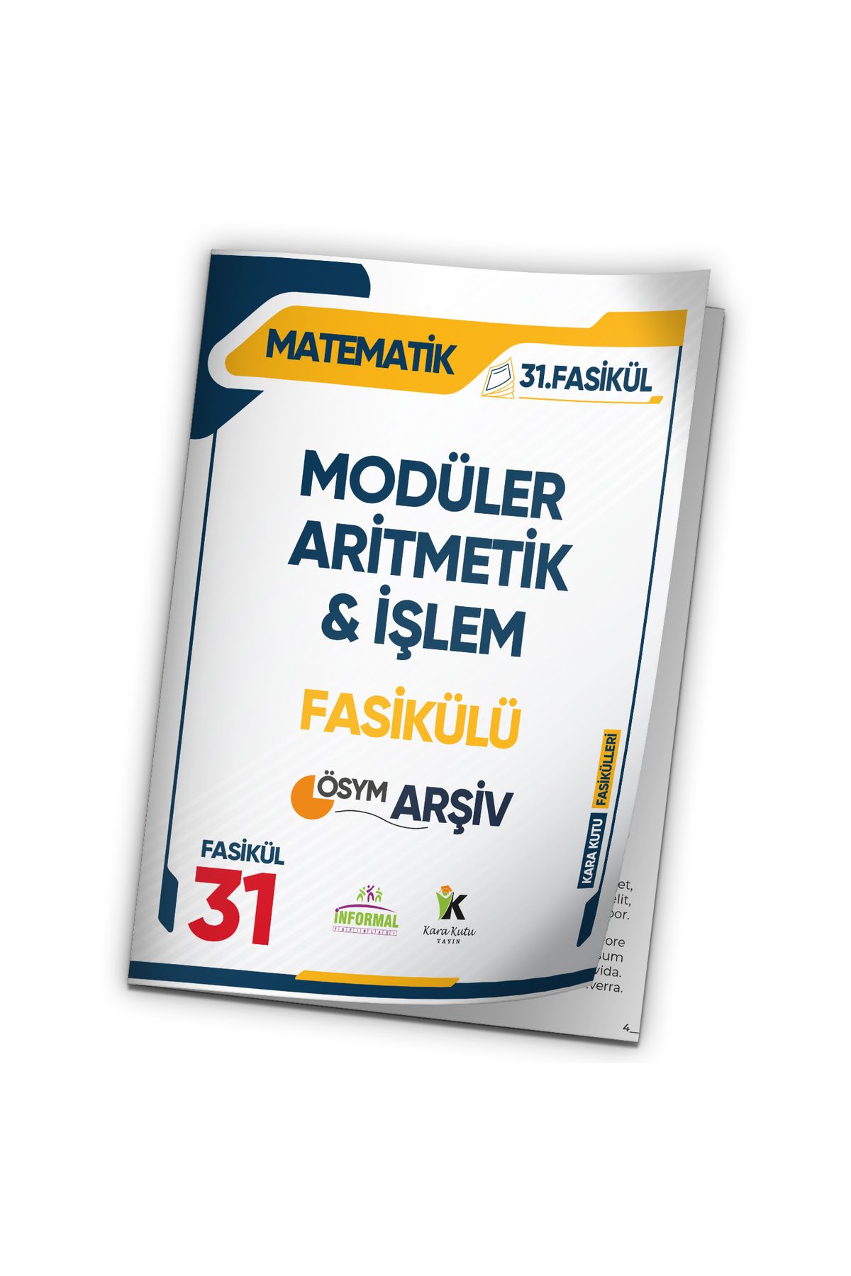 İnformal Yayınları 2025 MEB-AGS Matematik Modüler Aritmetik/İşlem ÖSYM Çıkmış Soru Bankası Modüler Çözümlü 31.Fasikülü