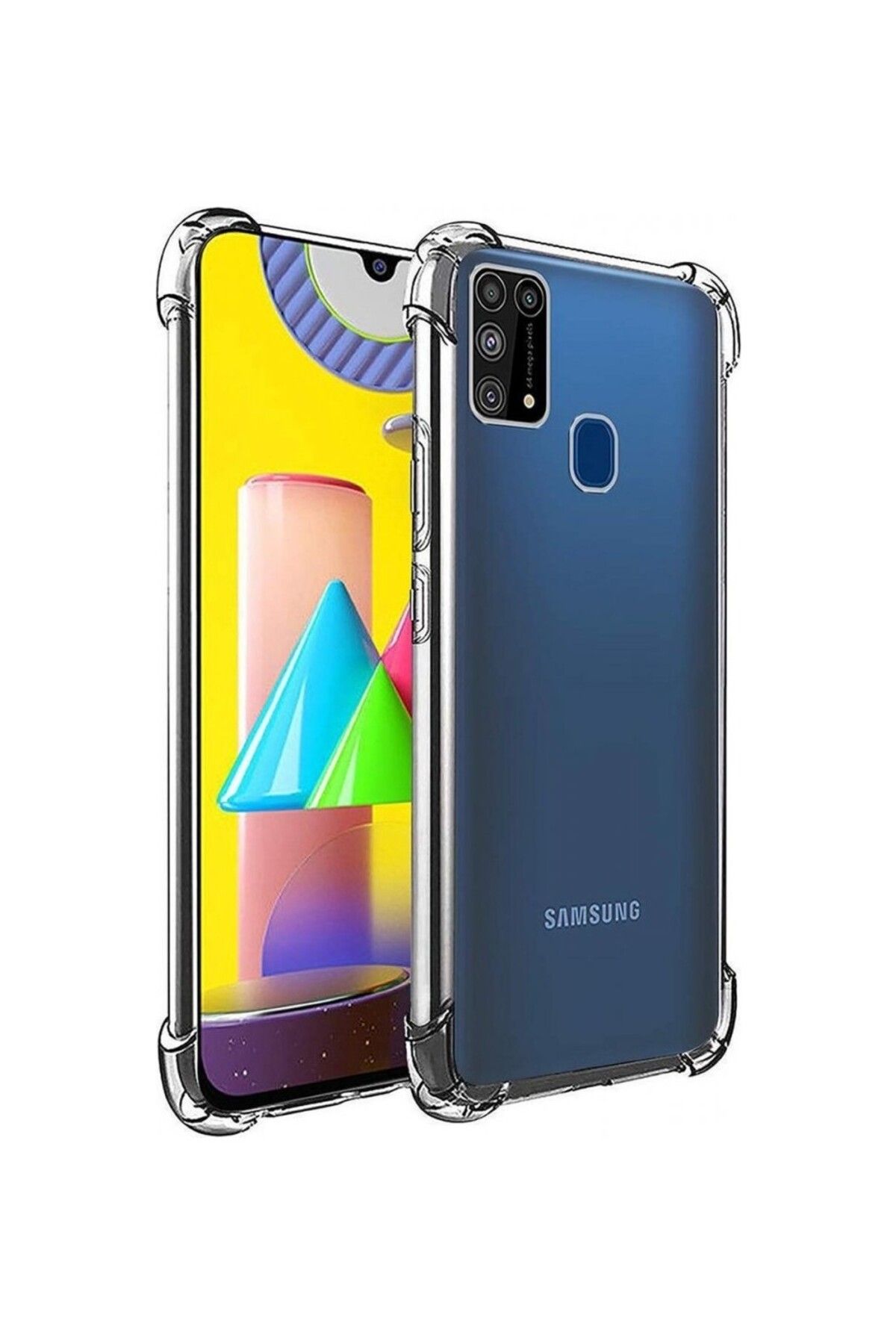 Ehr. Samsung Galaxy M31 Uyumlu Darbe Önleyici Sararmaya Dayanıklı Airbag Korumalı Ultra Slim TPU Şeffaf S