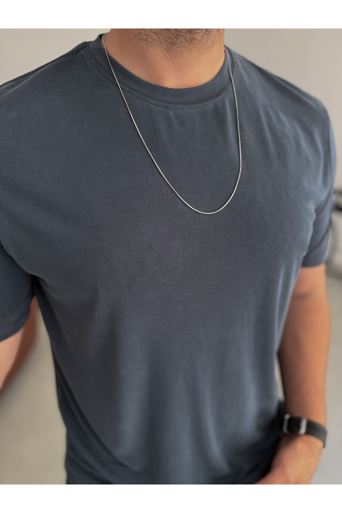 BYBASICMAN-Smoked Modal Fabric Basic T-Shirt Tw-1014 3