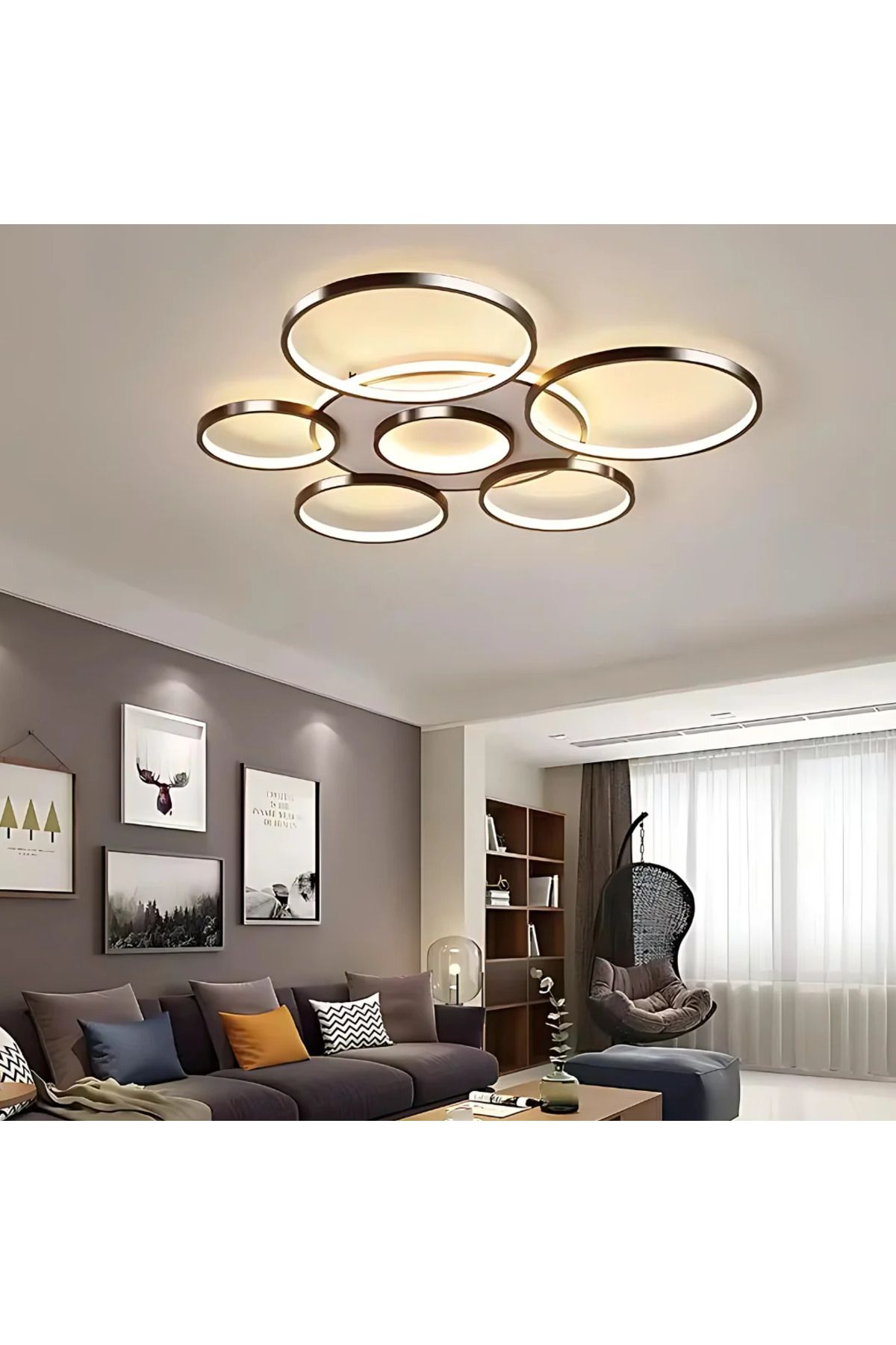 durulight Modern 3 Renk Ledli Plafonyer Mimari Tasarım Plafonyer Ledli Avize