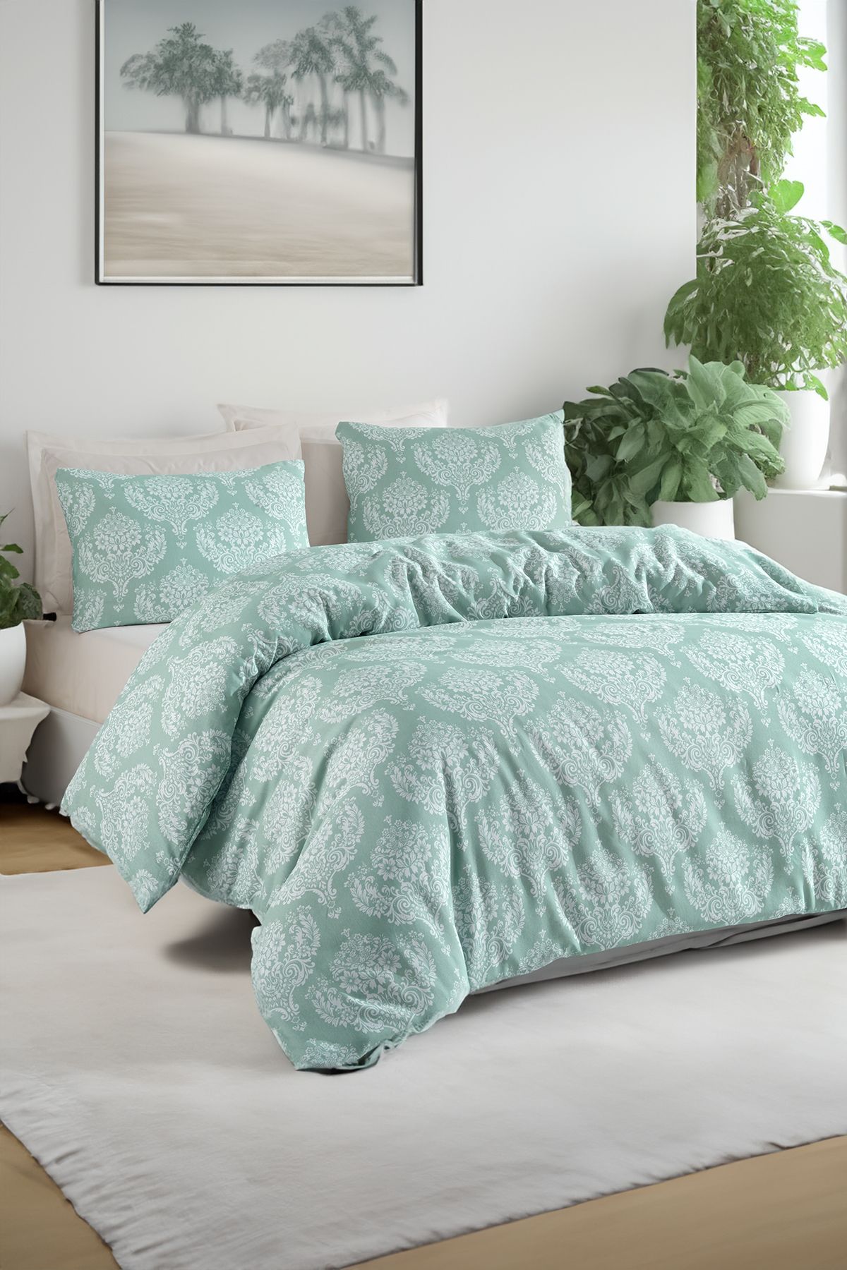 Eponj Home Mature Nevresim Seti Çift Kişilik Post SuYeşili