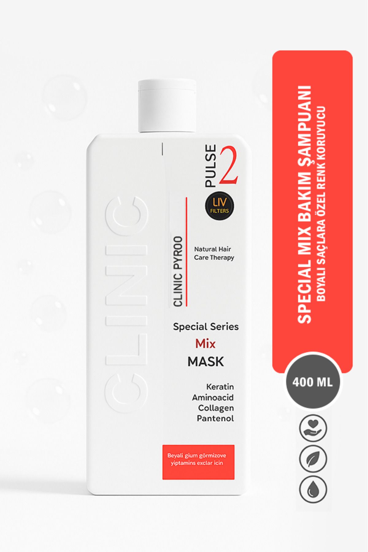 CLINIC PYROO Boyalı Saçlara Özel Renk Koruyucu - Special Mix Bakım Şampuanı - No:2- 400 ml