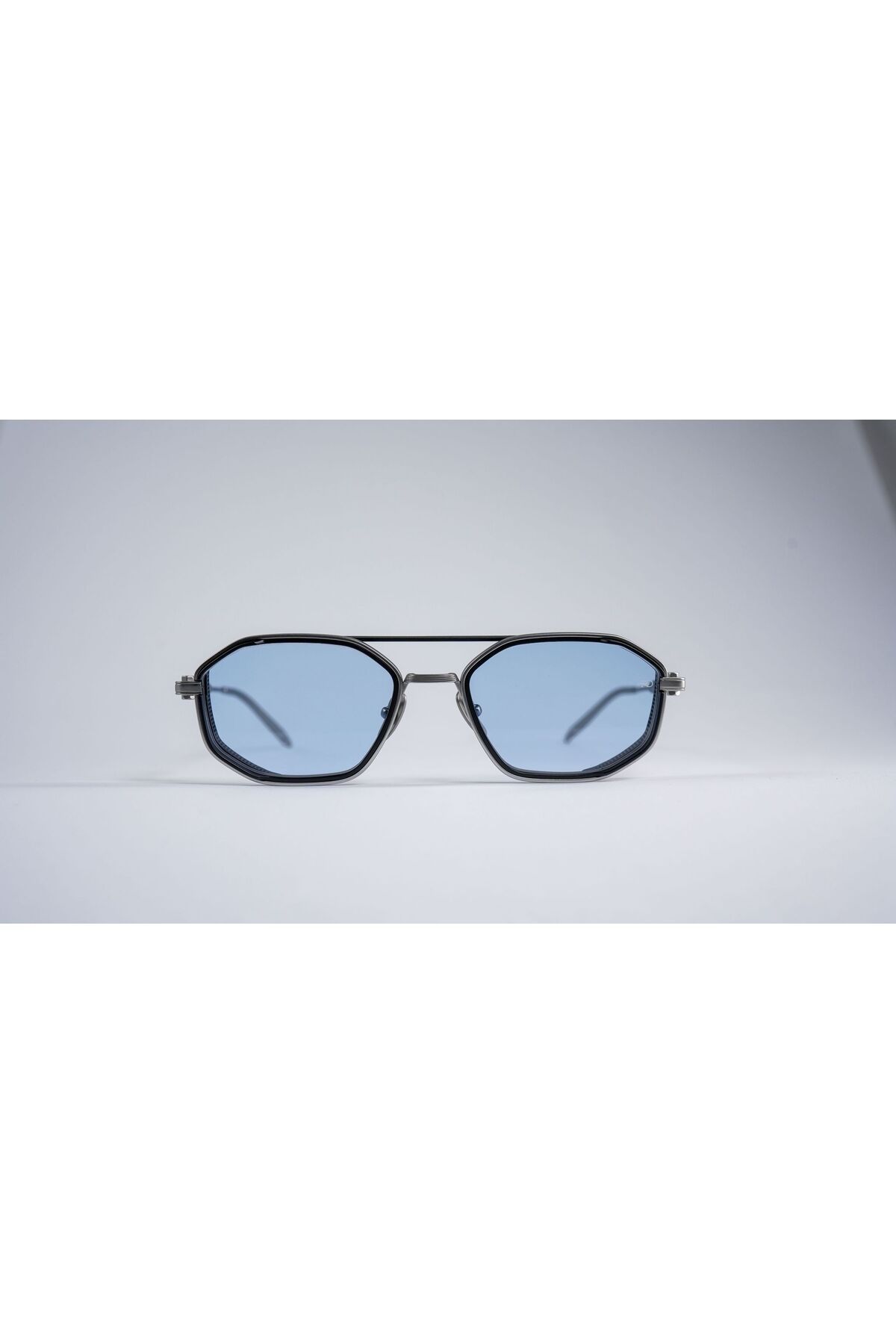 PRESİDORYA Presidorya PD7029MSIL/MBLK Unisex Güneş Gözlüğü Gümüş Çerçeve Mavi Lens UV400