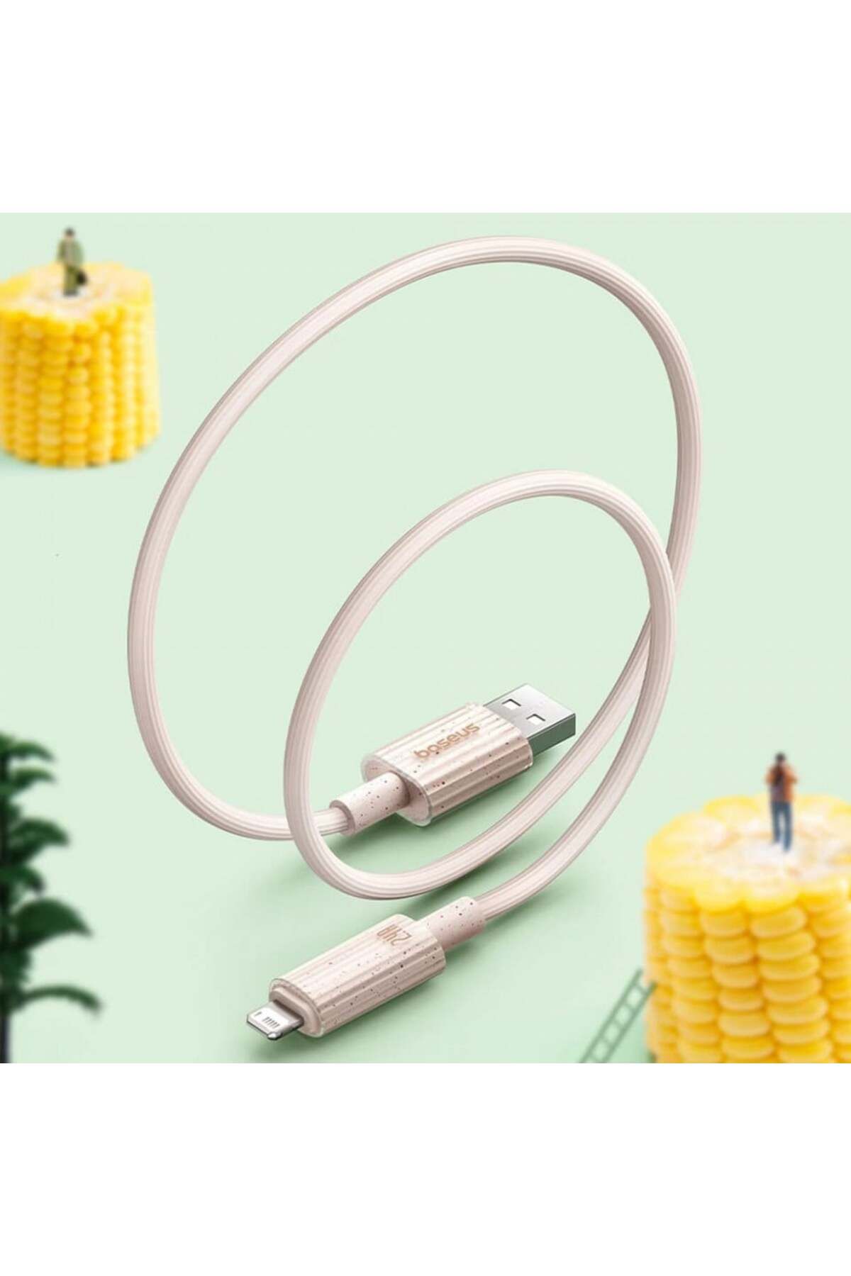 Baseus-USB to Lightning cable, 480Mbps, 2.4A, 2m - (P10360200631-01) - Green 5