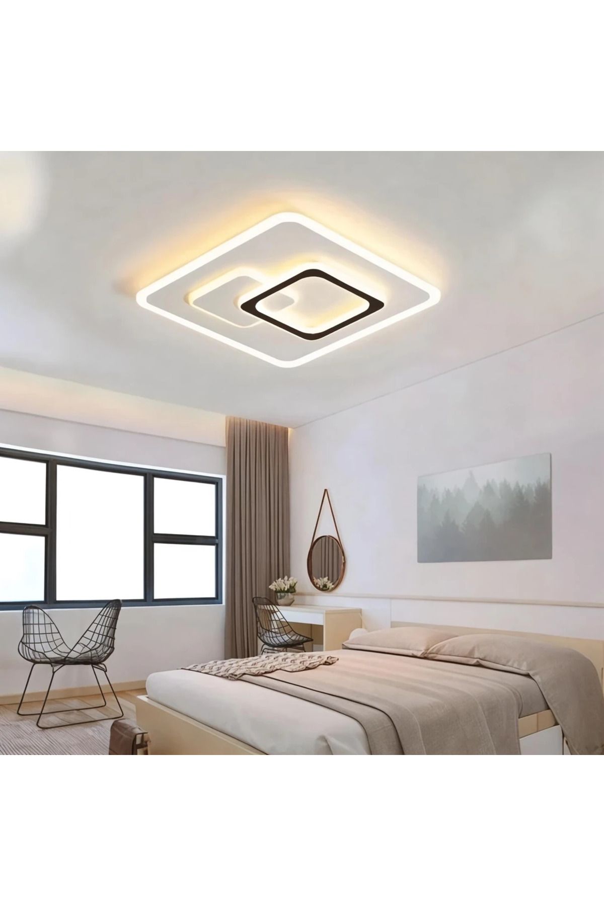 durulight Plafonyer Modern Ultra Power 3 Renk Ledli Avize