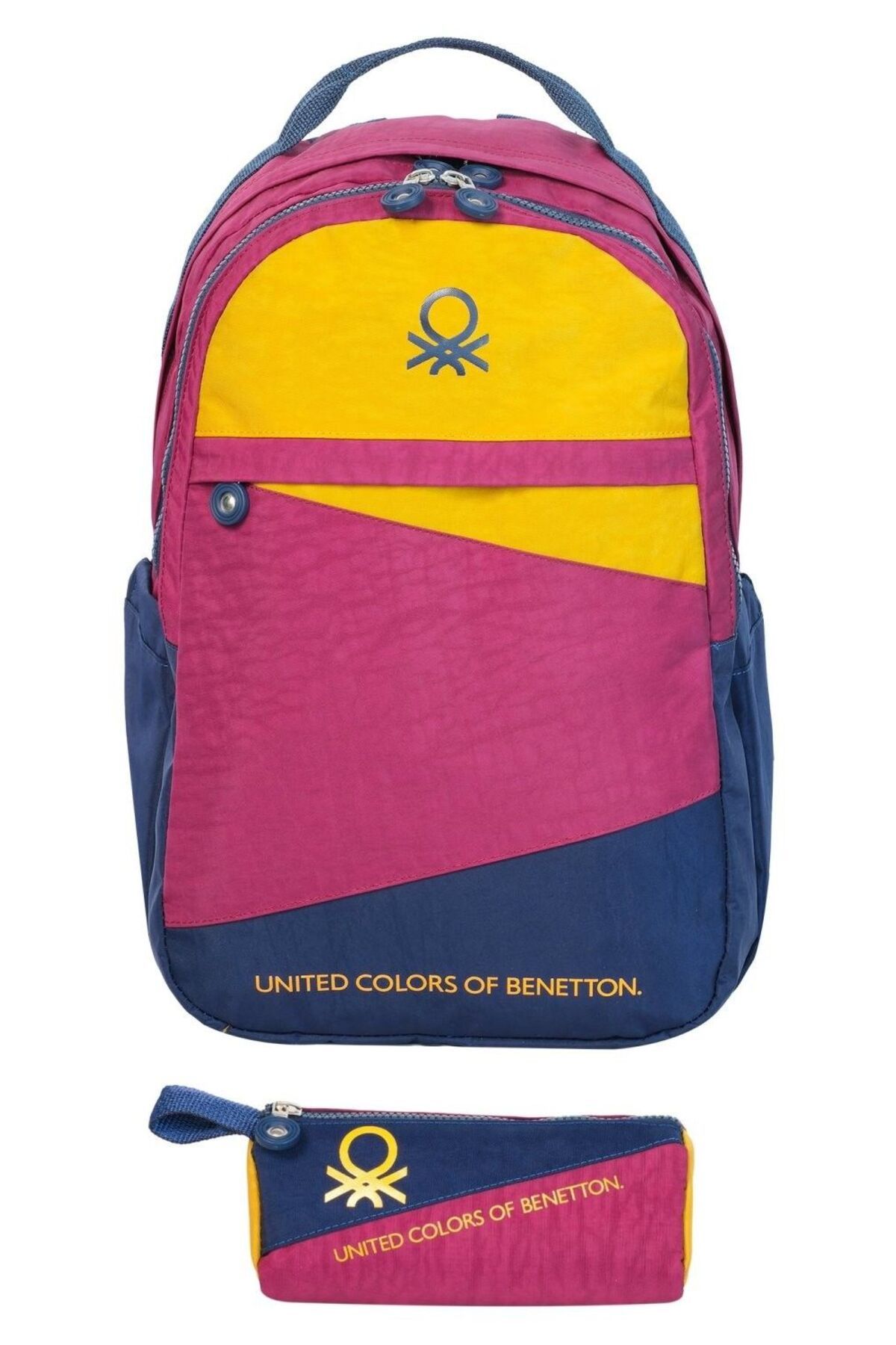 United Colors of Benetton Color Blocking Unisex Çocuk Çanta Seti - Kırmızı