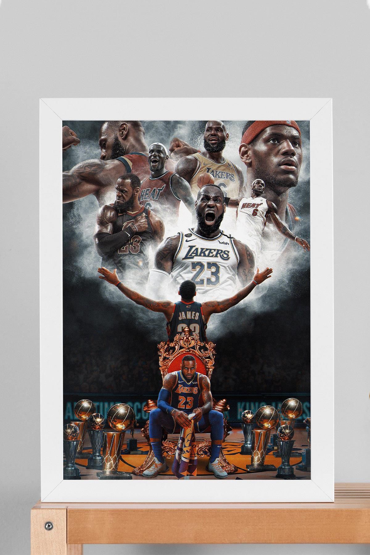 Saturn LeBron James Çerçeveli Tablo - Basketbol NBA Posteri Tablo