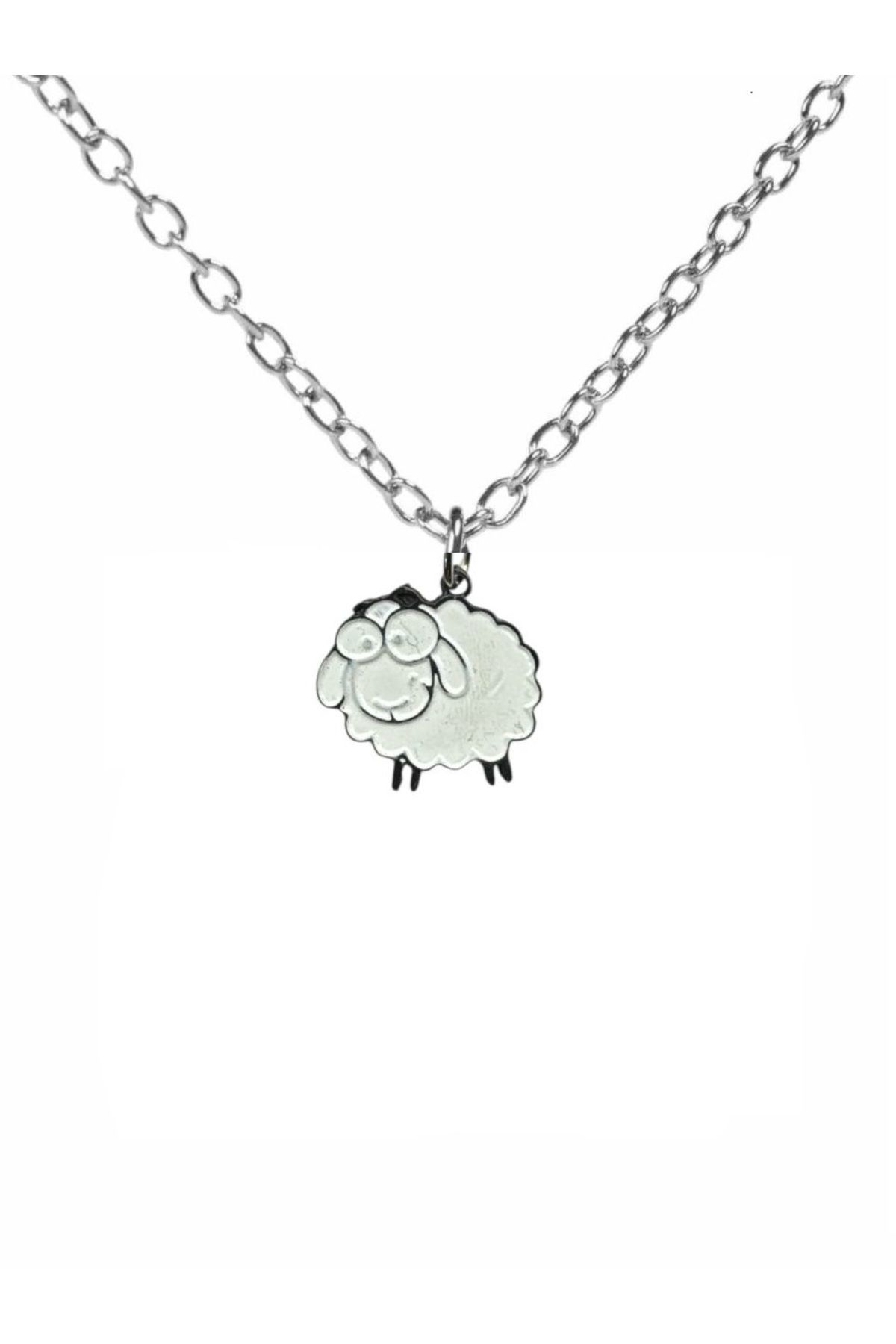 Herşey Nota Cute Lamb Sheep Unisex Kolye – Masumiyetin ve Sıcaklığın Sembolü