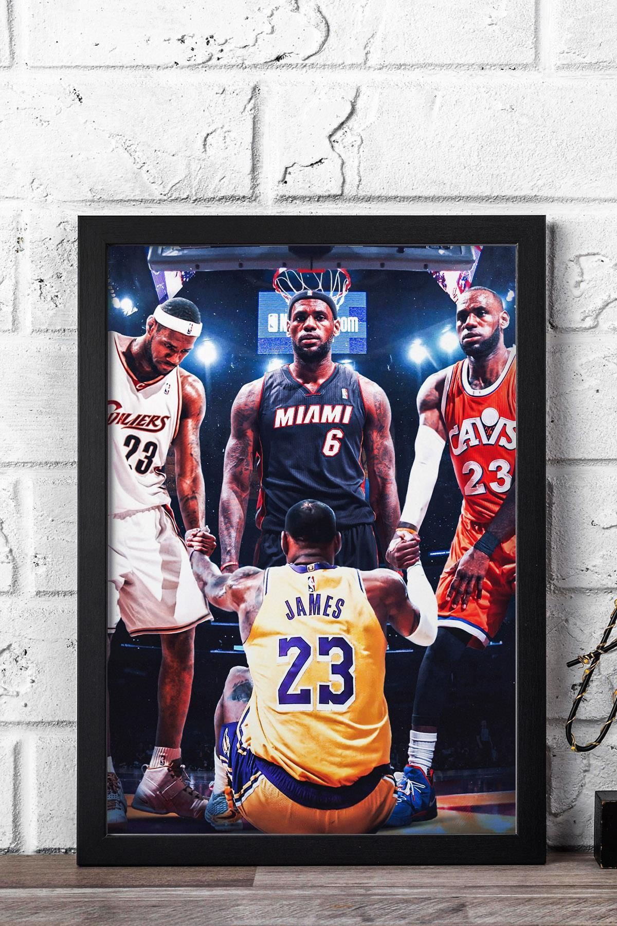 Saturn LeBron James Çerçeveli Tablo - Basketbol NBA Posteri Tablo