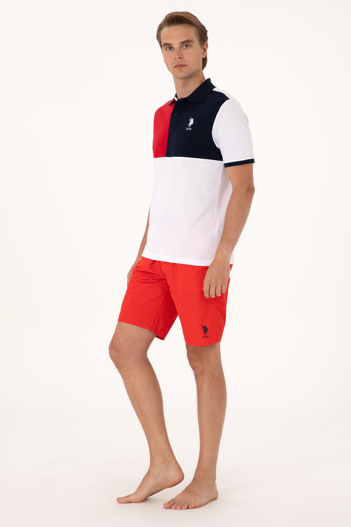 U.S. Polo Assn. Erkek Kırmızı Deniz Şortu 50300031-VR030