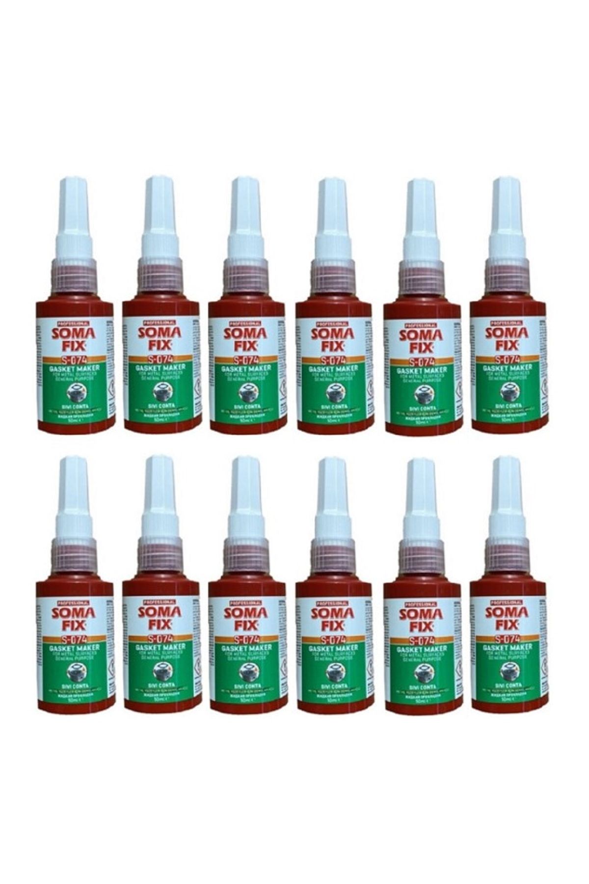 Somafix 12 Adet Somafix 50 ml Akordiyon Sıvı Conta Anaerobic Yapıştırıcı S074