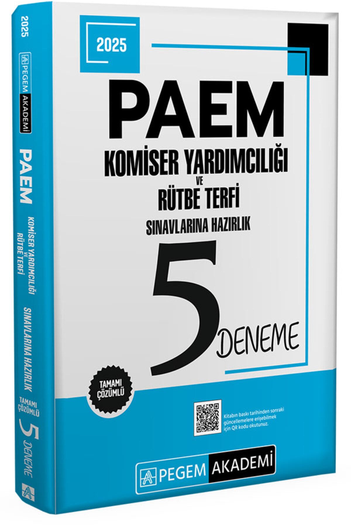 Pegem Akademi Yayıncılık 2025 PAEM Komiser Yardımcılığı ve Rütbe Terfi Sınavlarına Hazırlık 5 Deneme
