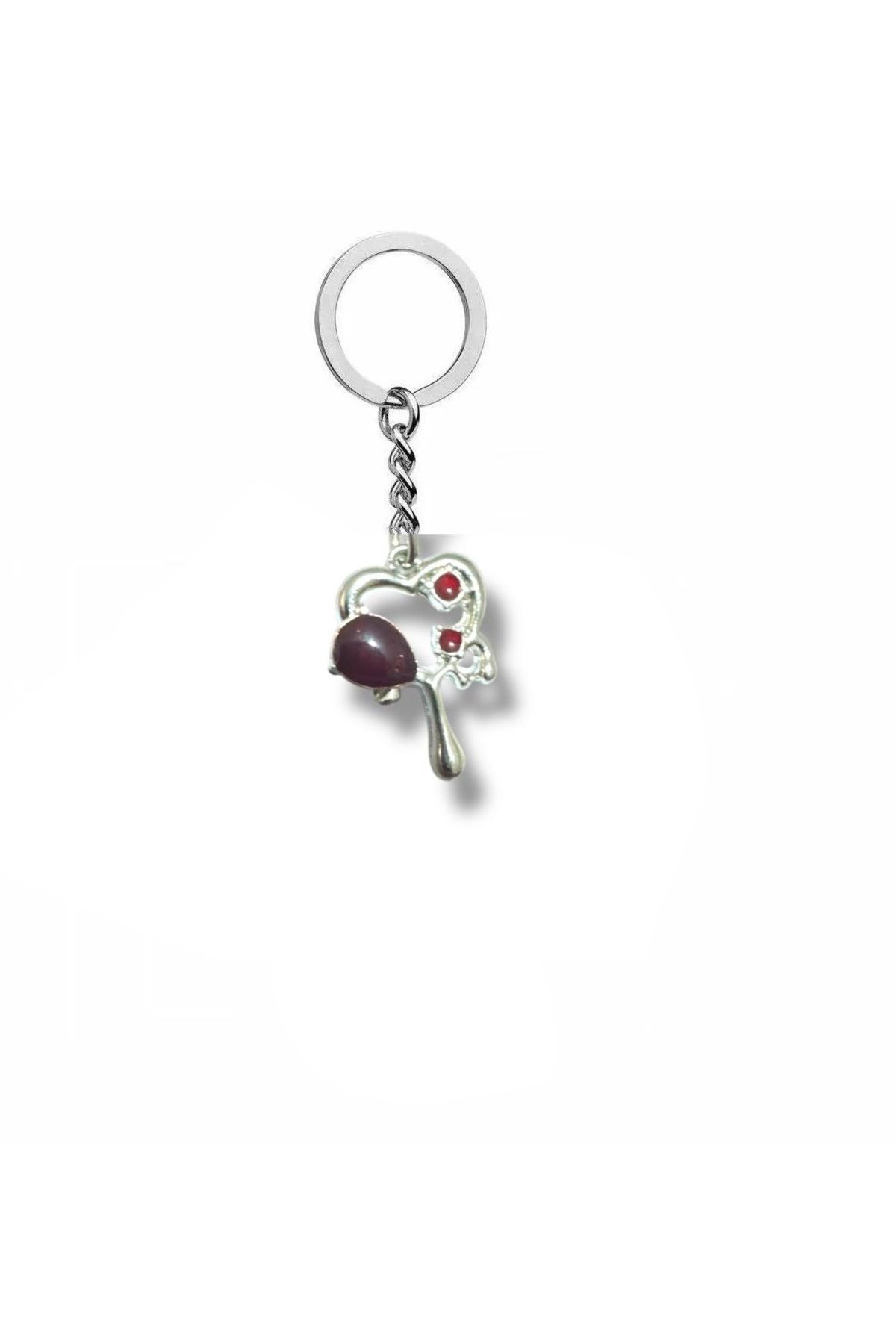 Herşey Nota Red Drip Heart Unisex Anahtarlık – Aşkın Damlaları Her Yerde