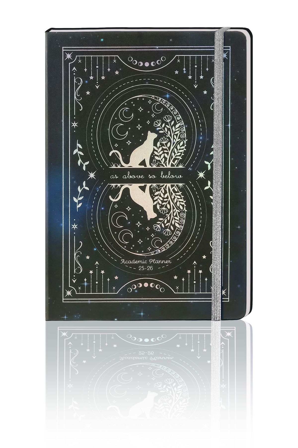 Victoria's Journals Sert Kapak A5 Akademik Ajanda 2025-2026. 100 gr. Kalın Ivory kağıt. Lastikli-As Above So Below