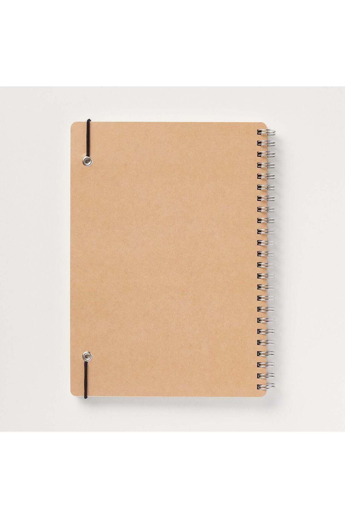 Muji-High-Quality Paper Double Ring Notebook with Dot Grid, 70 Sheets, A5, Beige 5