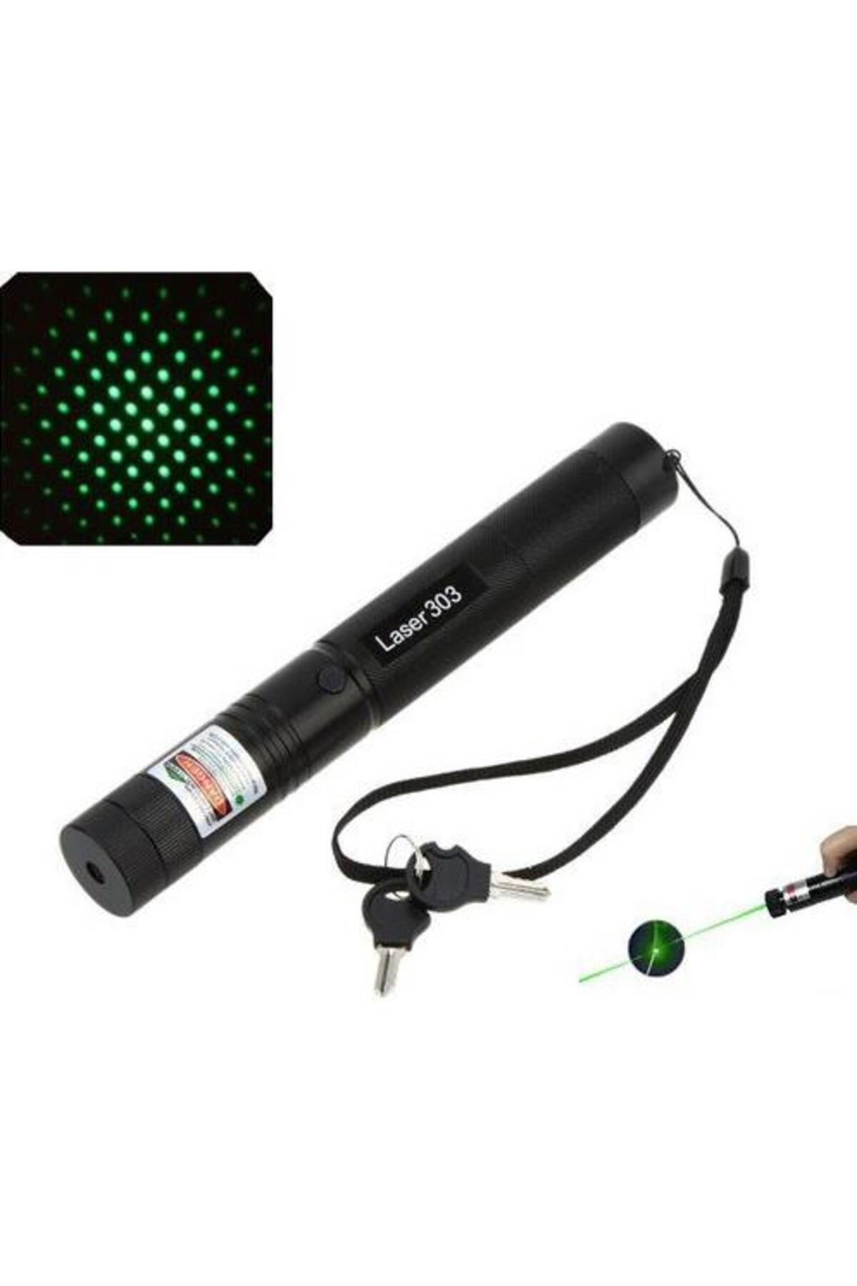 SİNGLE SWORD Green Laser Pointer Şarjlı Güçlü Yeşil Lazer Metal Kasa ...