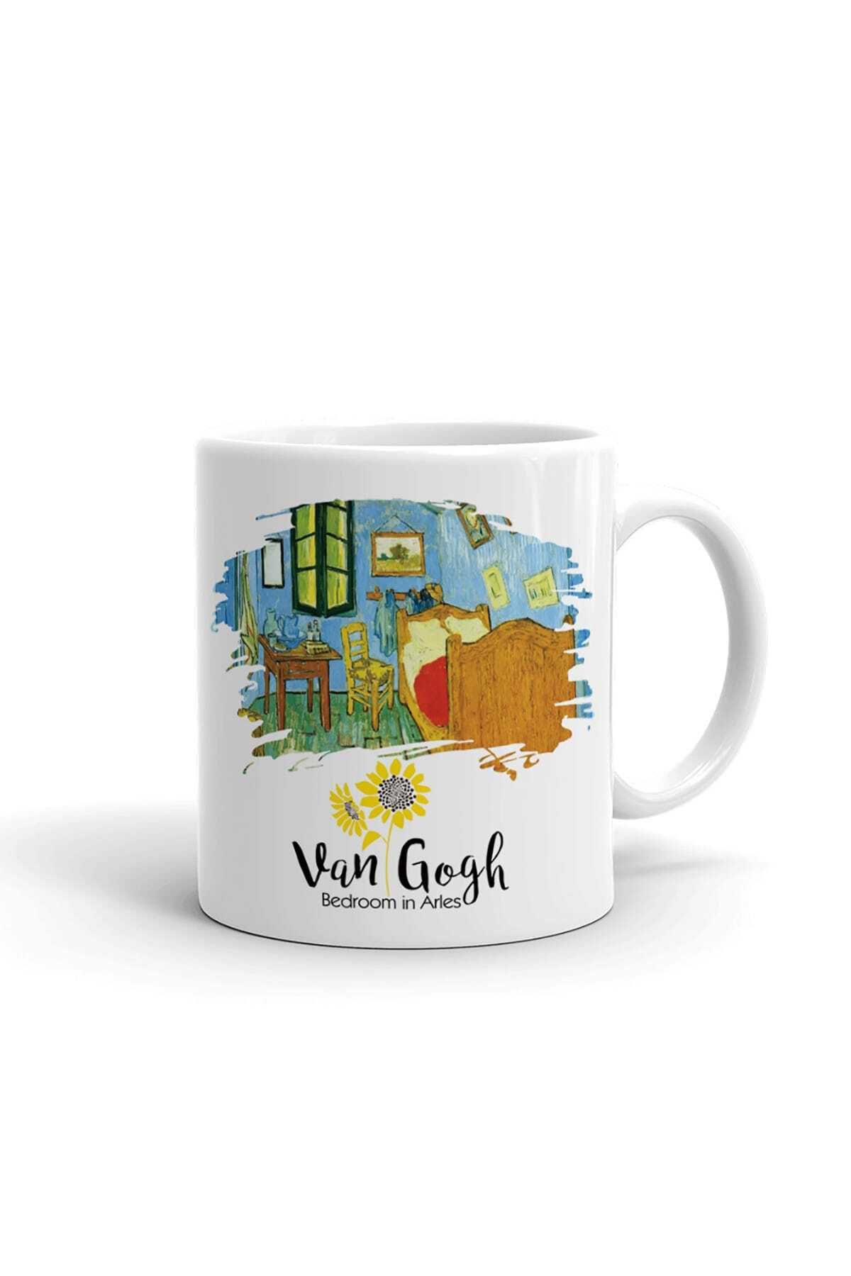 Hamiki Van Gogh Bedroom in Arles Seramik ithal Porselen Seramik Kupa Bardak
