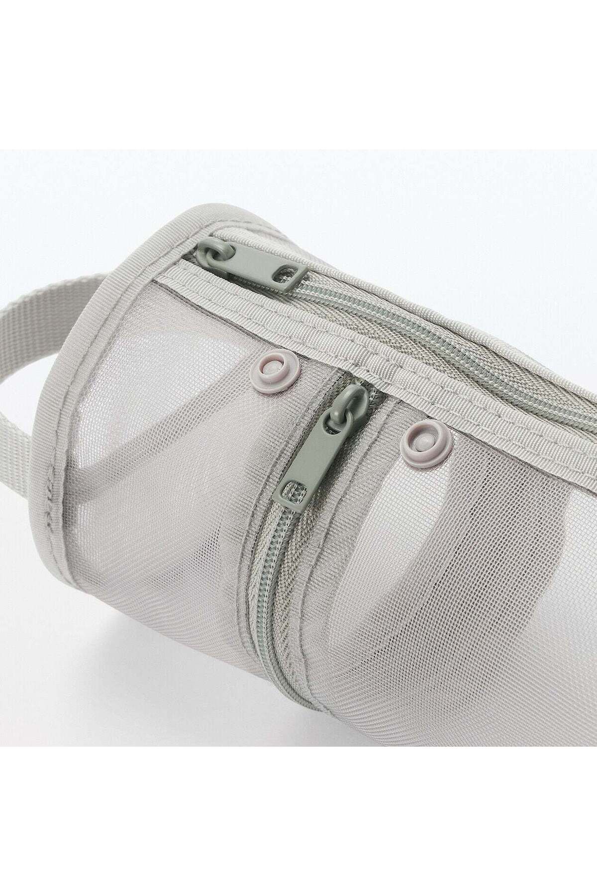 Muji-Nylon Mesh Vertical/Horizontal Pen Case, W7.5 x H17.7 cm 4
