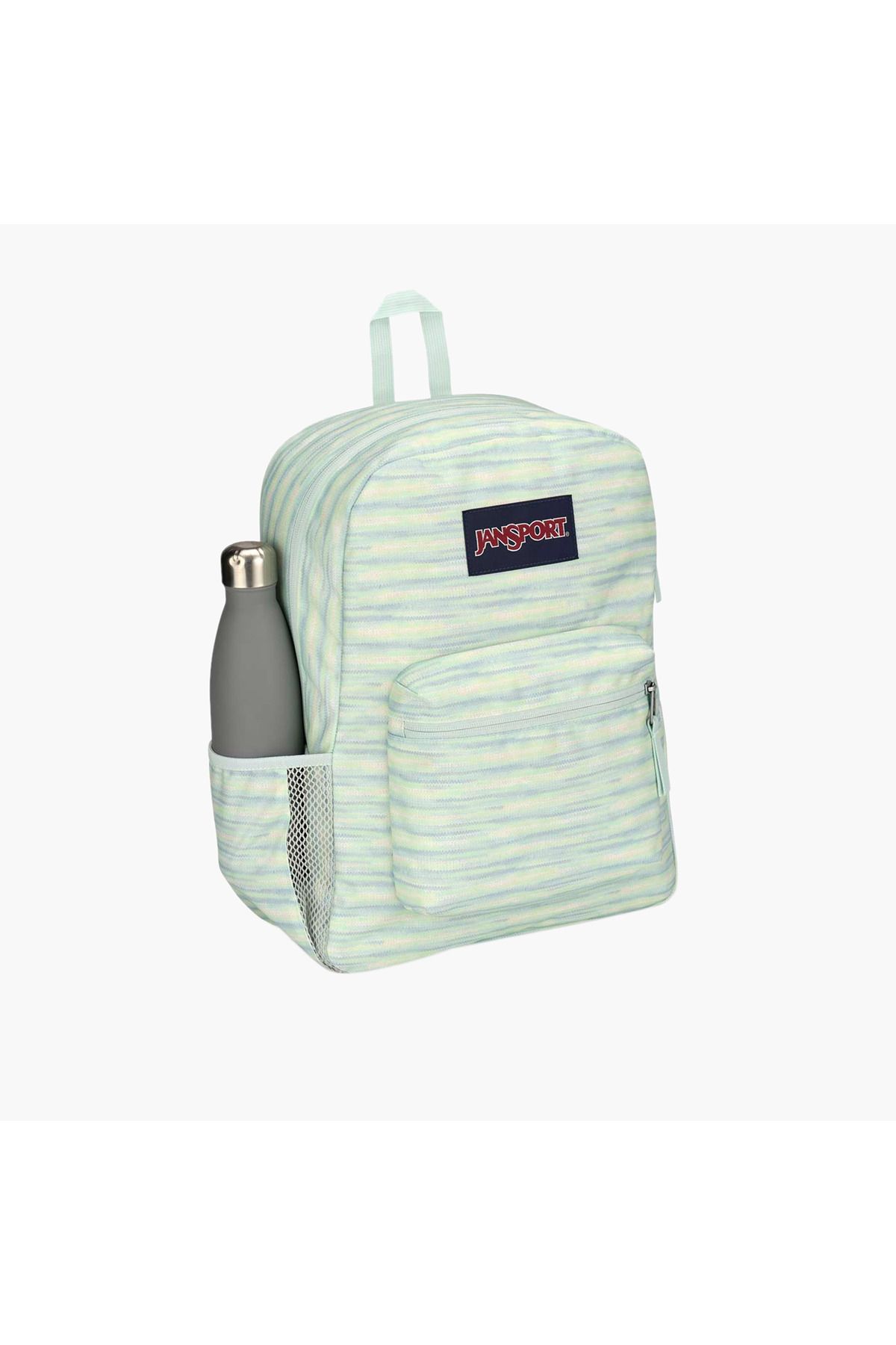 Jansport-Striped Backpack with Adjustable Straps and Zip Closure - 60.02x39.7x45.72 cms 3