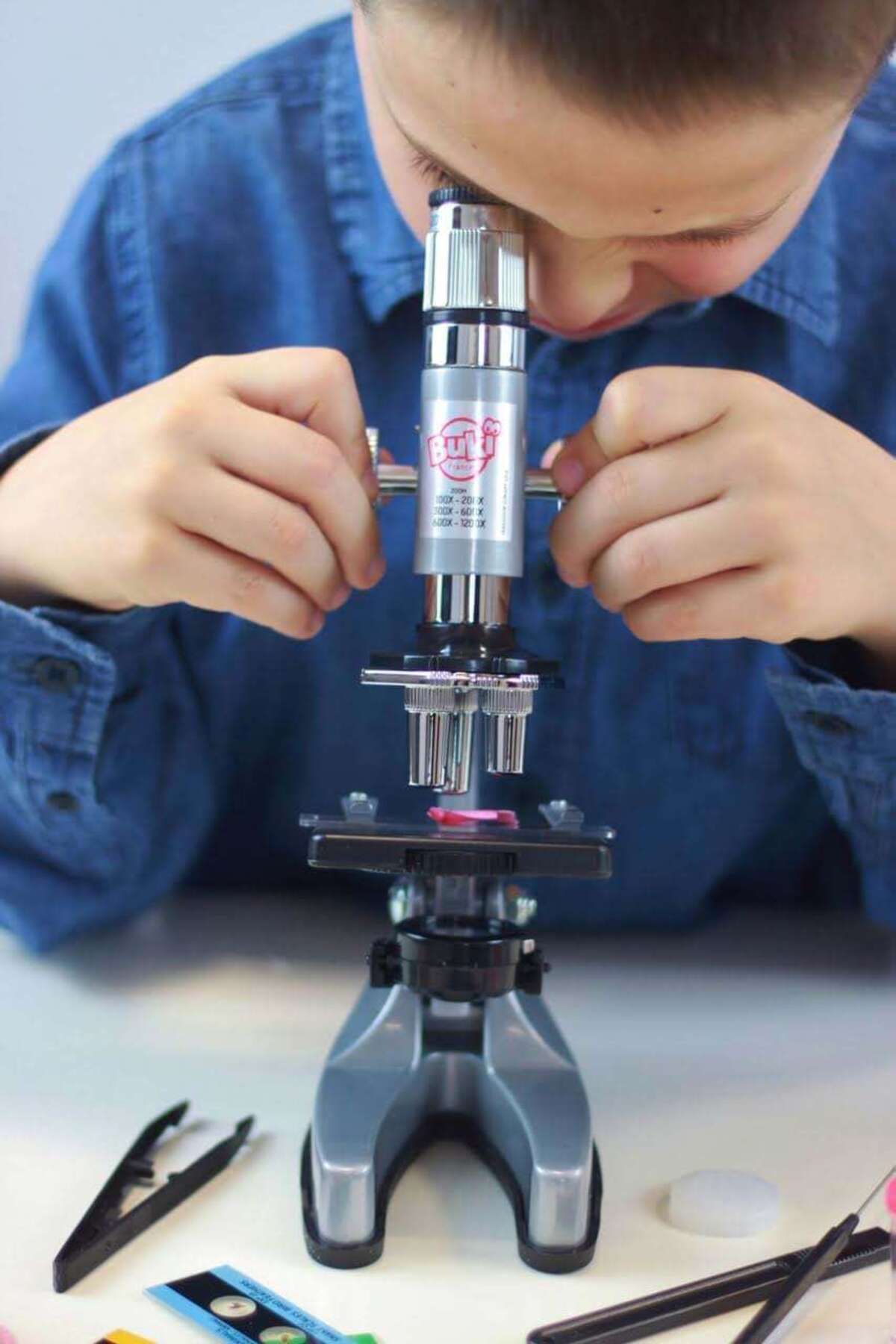 Buki France-Microscop educativ, model cu 30 experimente, lentile și accesorii 5