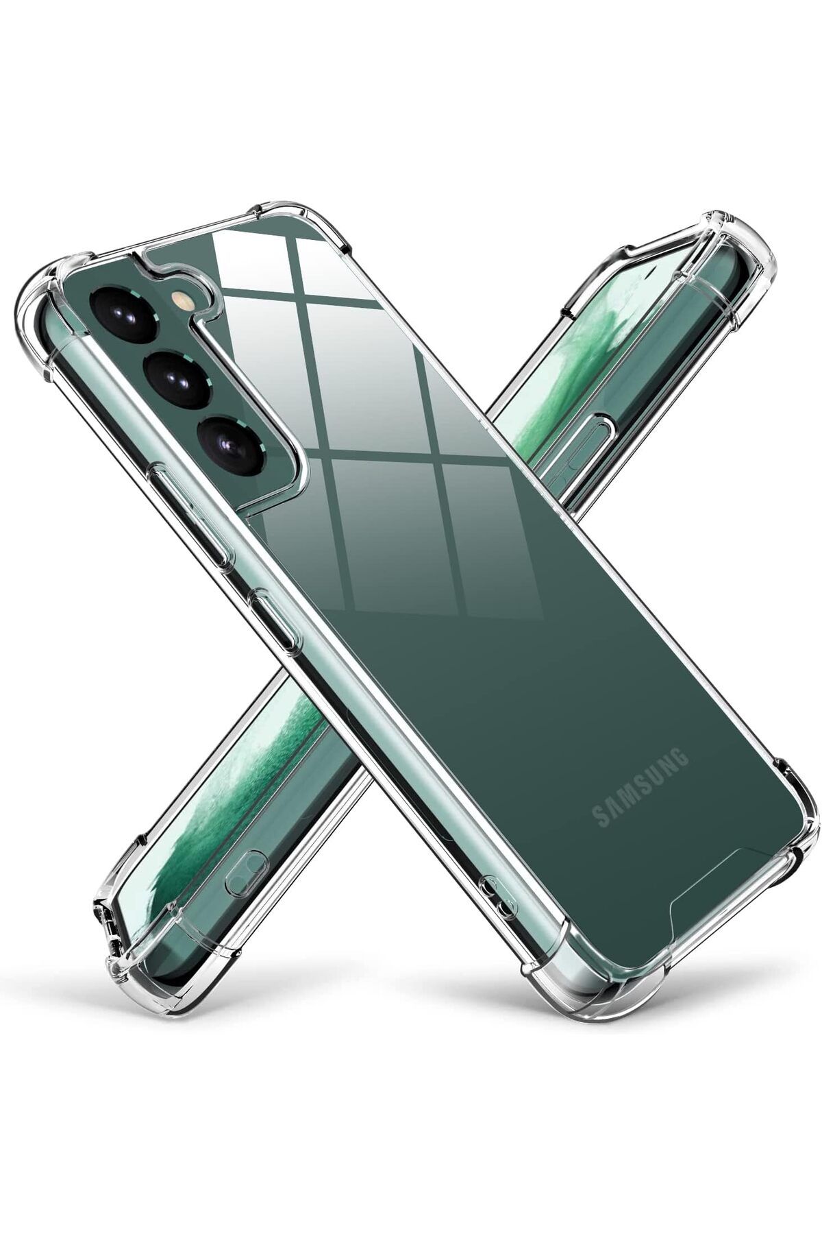 Ehr. Samsung Galaxy S22 Plus Uyumlu Darbe Önleyici Sararmaya Dayanıklı Airbag Korumalı Ultra Slim TPU Şef