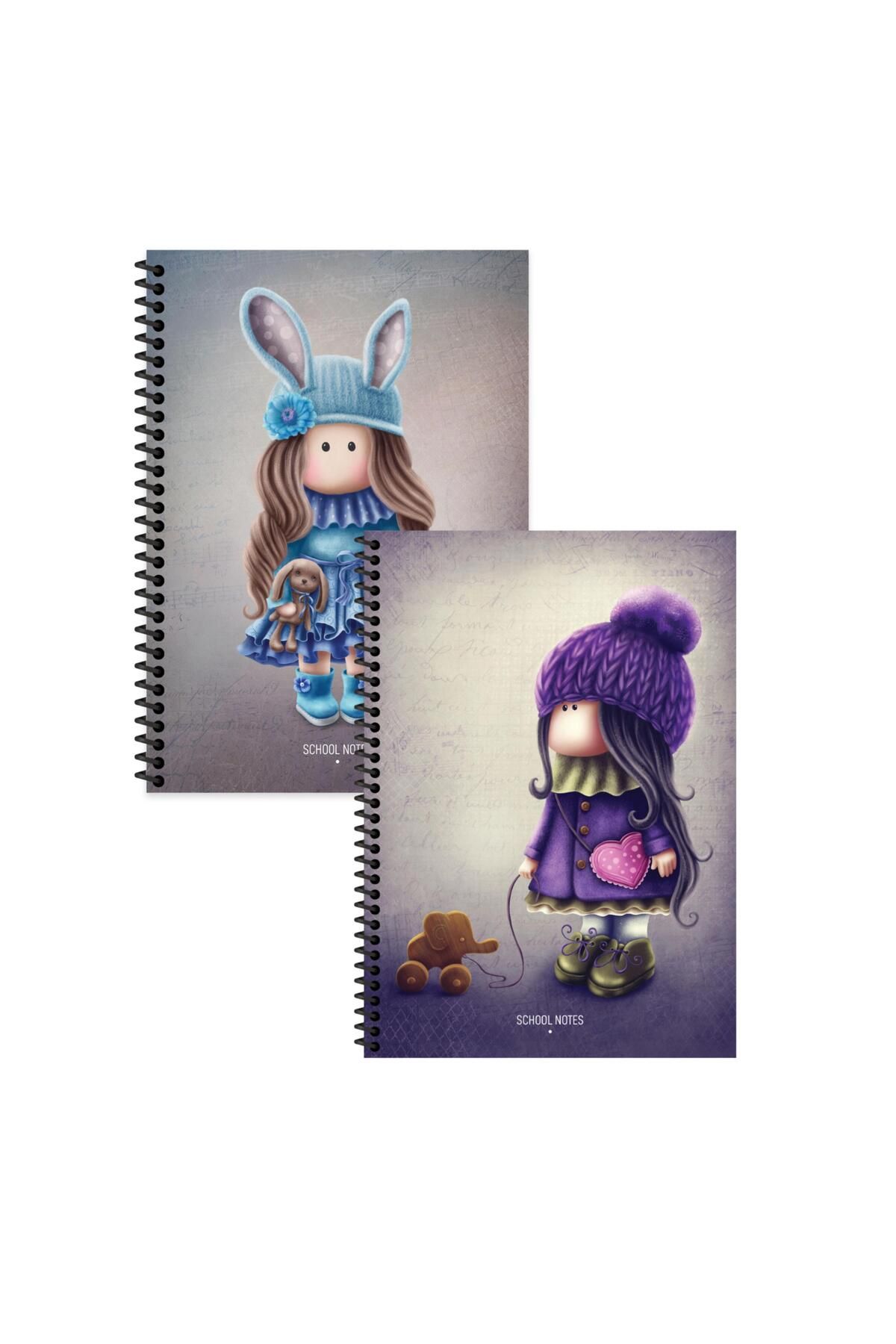 Keskin Colors Keskin Color Tilda Çizgili Defter Seti 2 Adet | 16,5 x 22,5 cm | Spiralli – 80 Yaprak