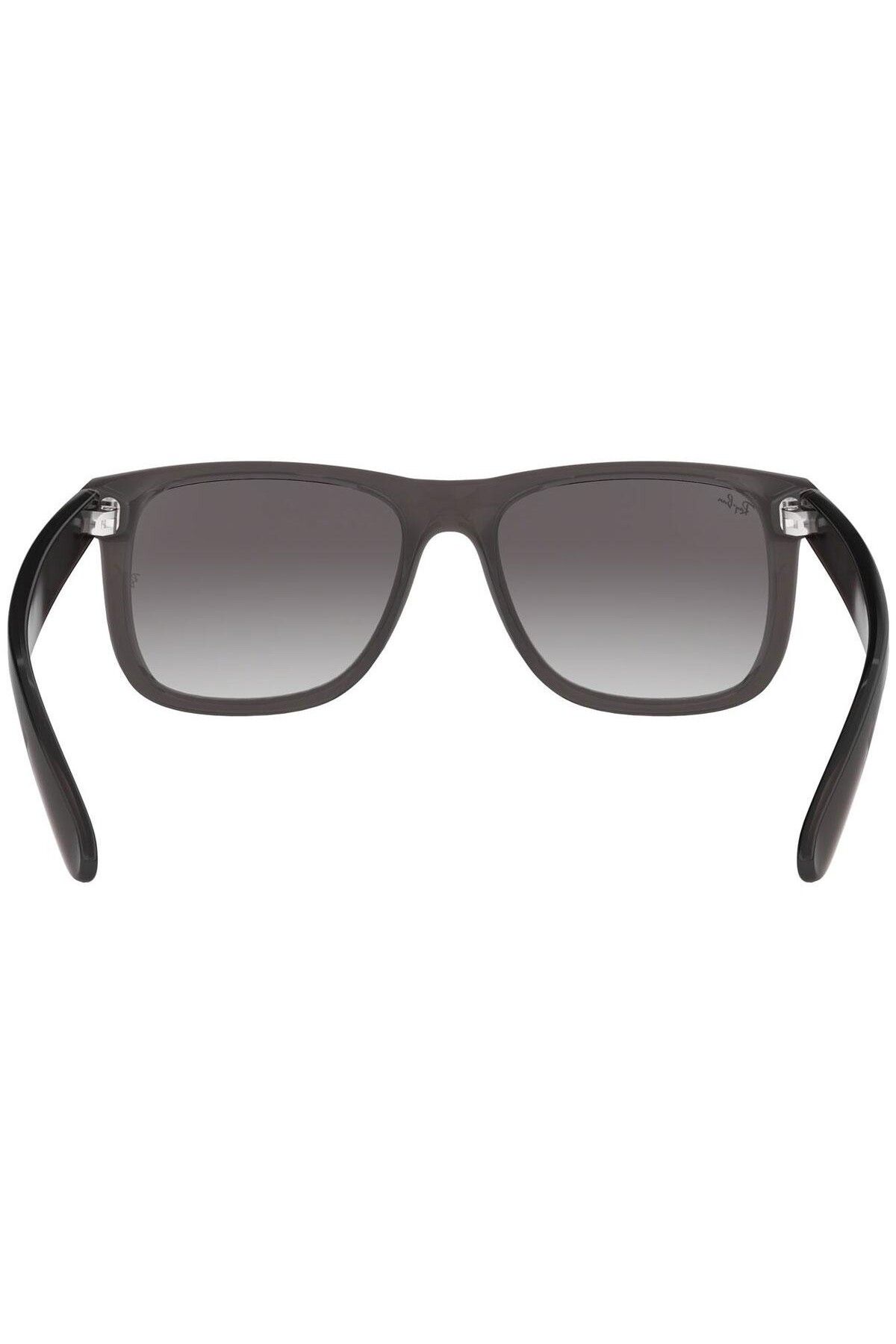 Ray-Ban-Ray‑Ban RB4165 Justin 606/U0 – Unisex, Transparent Grey, Lentile Grey Gradient Mirror Red, Mărime 55 3