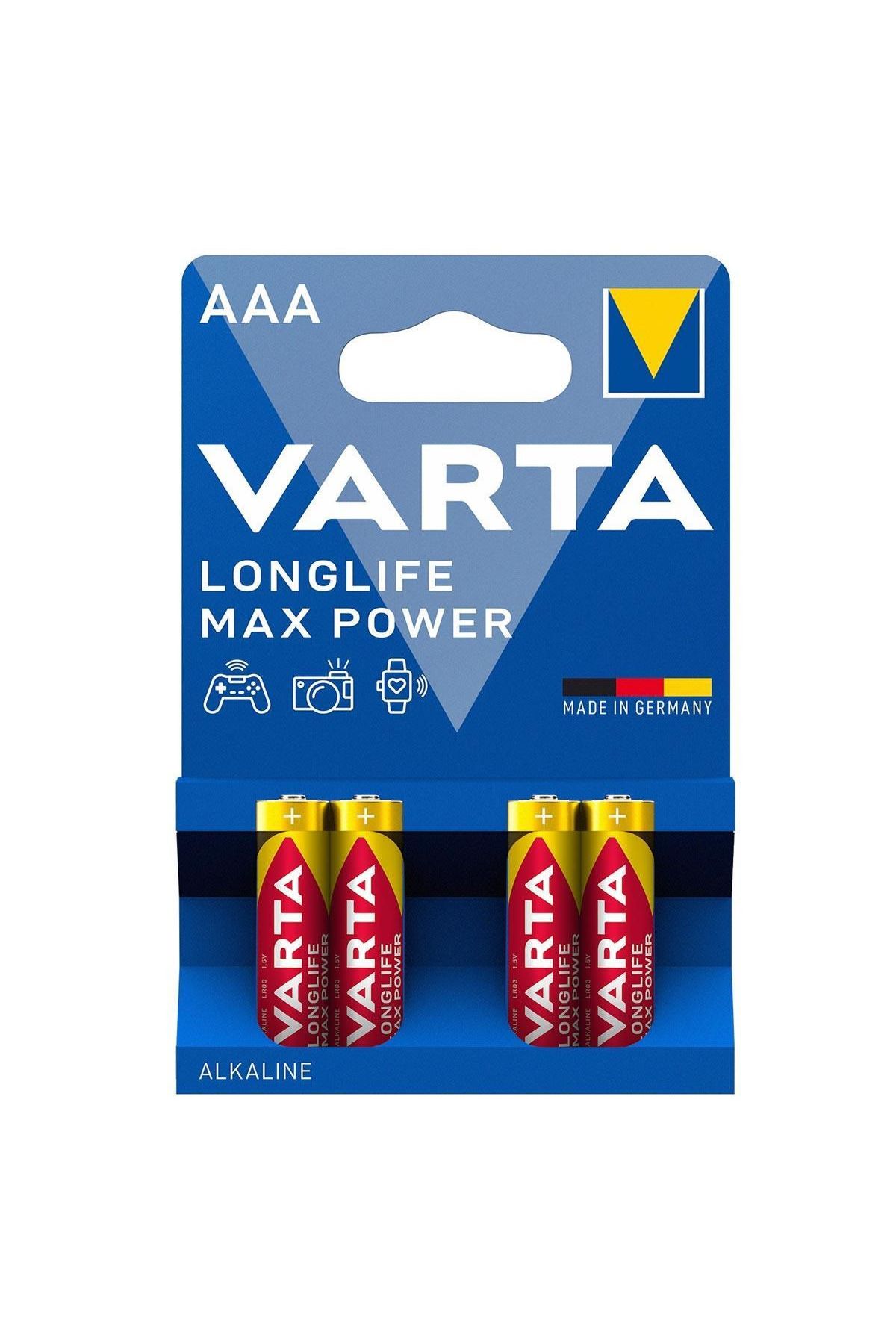 Varta Alkalin İnce Kalem Pil AAA Longlife Max Power 4'lü