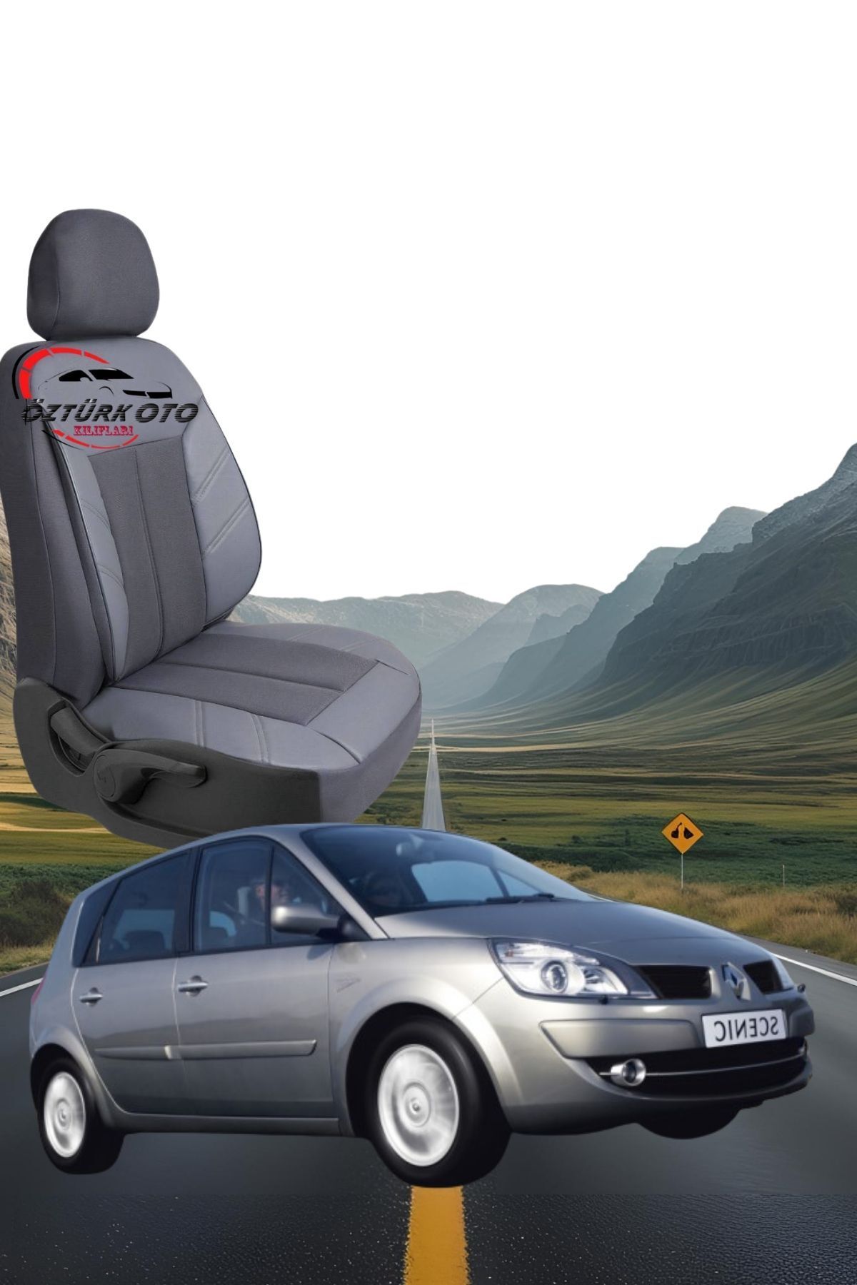 MEVLÜT ÖZTÜRK OTO KILIFLARI Akik Serisi Renault Scenic 2 Tam Set Oto Koltuk Kılıfı