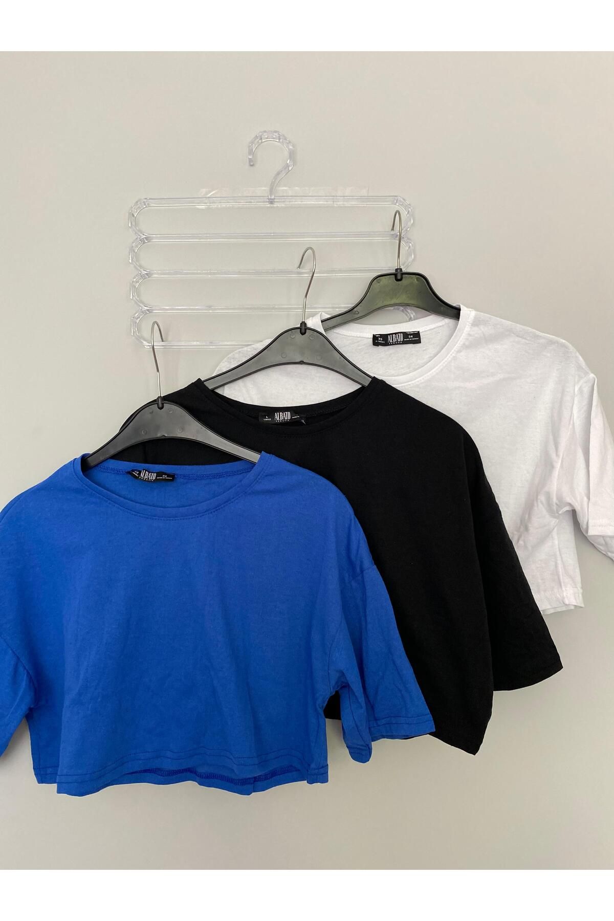 Bero Butik 3 Adet Likralı Oversize Crop