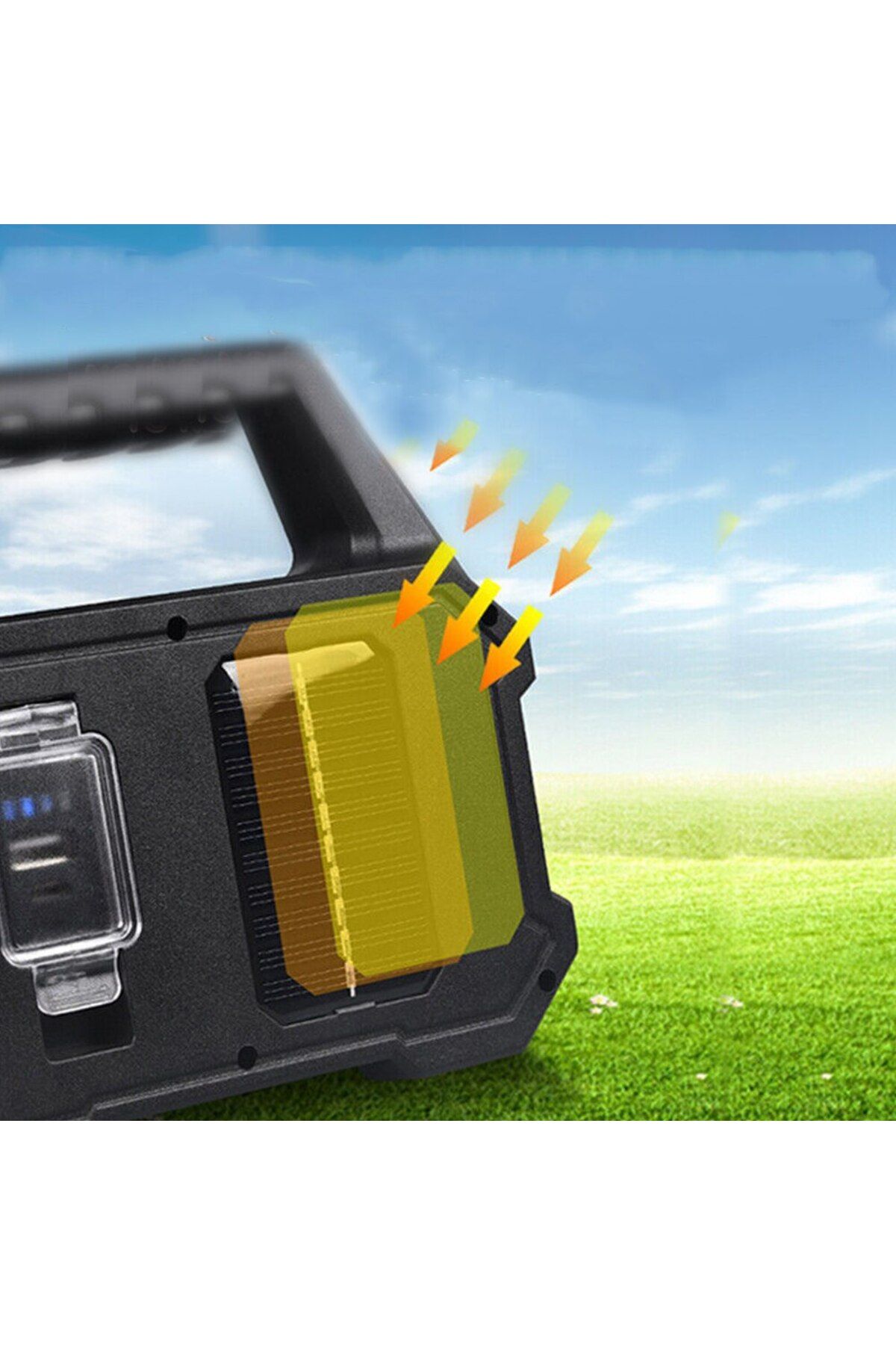 divendi-ro-Solar LED Solar Lantern with COB 5W Side COB 5W 6 Illumination Modes, with handle 8