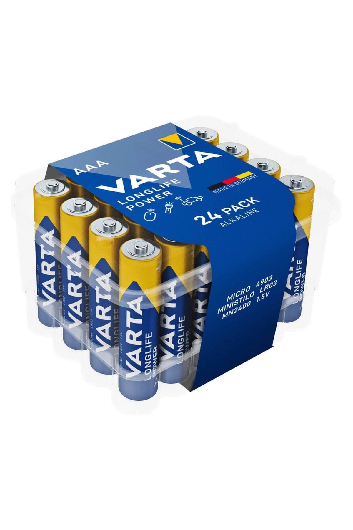 Varta Alkalin Kalem Pil AA Longlife Power 24'lü Pvc Kutu