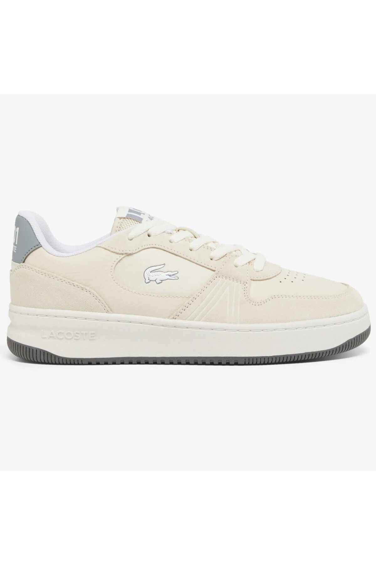 Lacoste L001 Set Hakiki Deri Erkek Krem Sneaker
