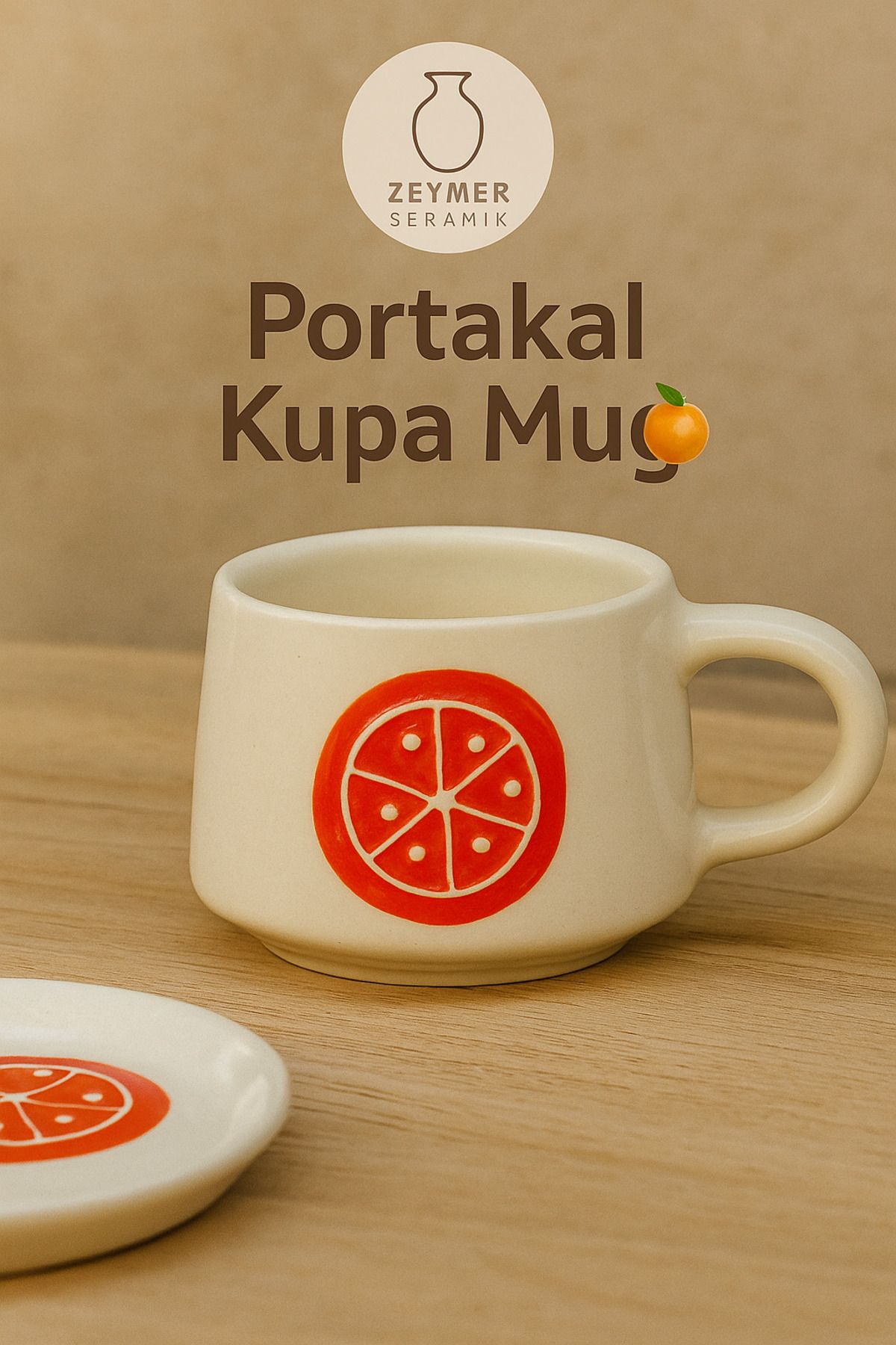 ZeyMer Portakal Mug Fincan Kupa