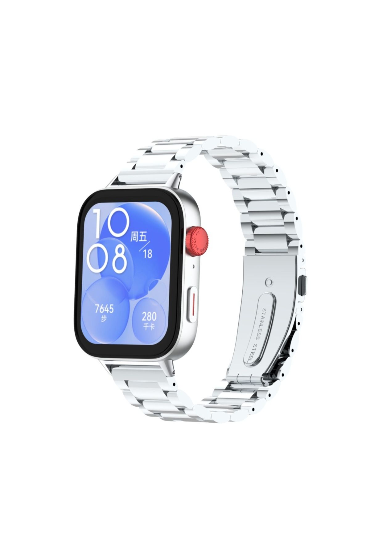 redmud teknoloji Huawei Watch Fit 3 / Fit 4 /Fit 4 Pro İle Uyumlu Paslanmaz Çelik Kordon Ayarlanabilir Metal Kayış