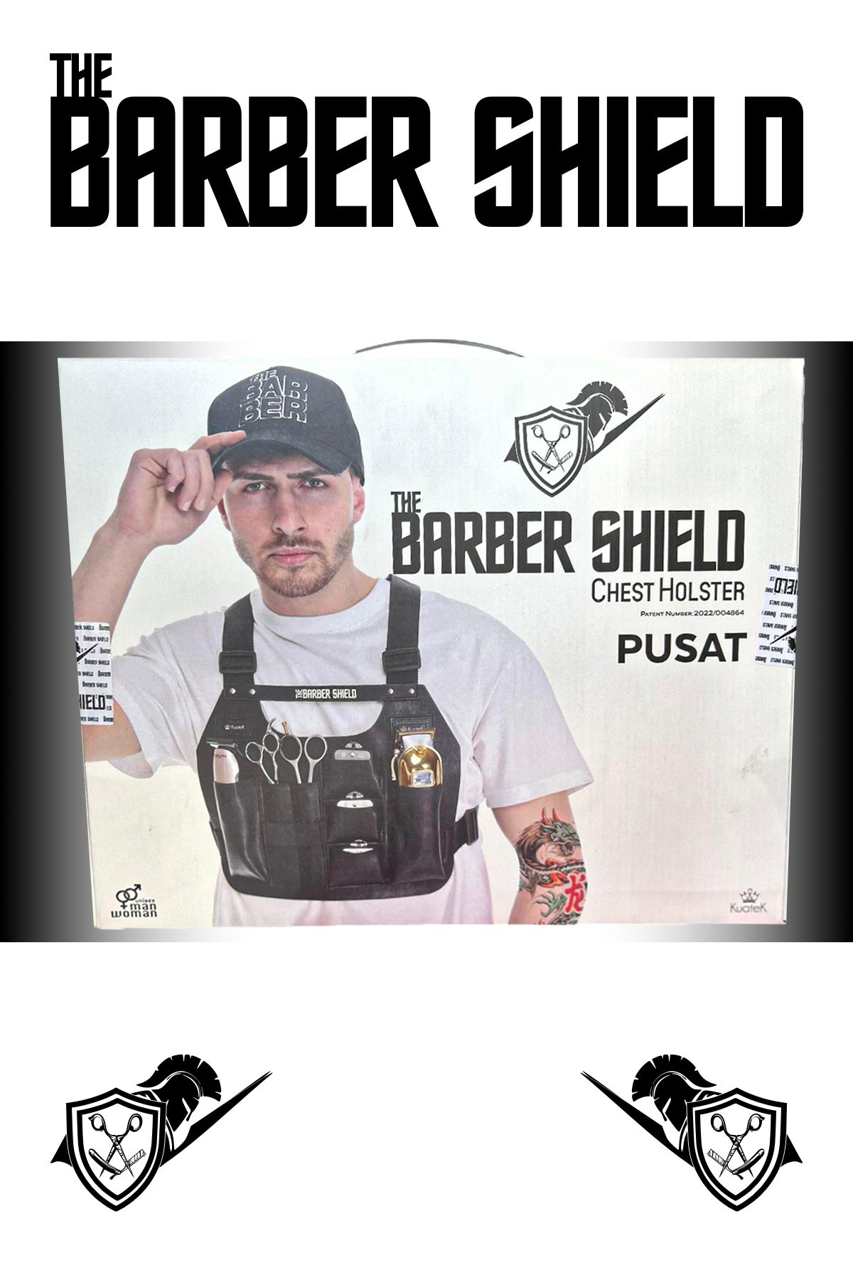 The Barber Shield - Pusat Yelek - Siyah