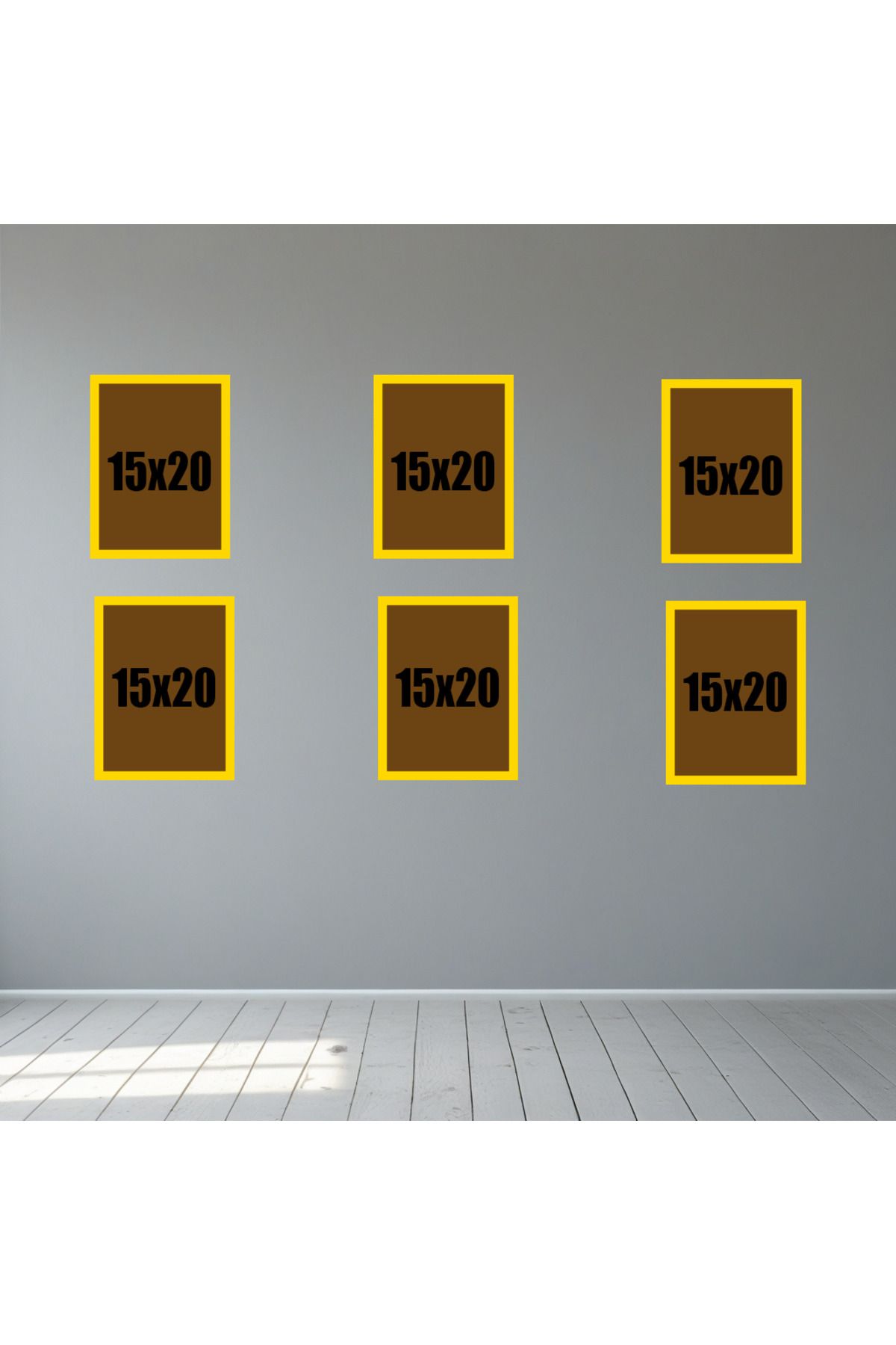 Tooall 15x20 Altın Renk Boş Çerçeve Seti – 4’lü & 6’lı Gold Duvar Dekor Çerçevesi