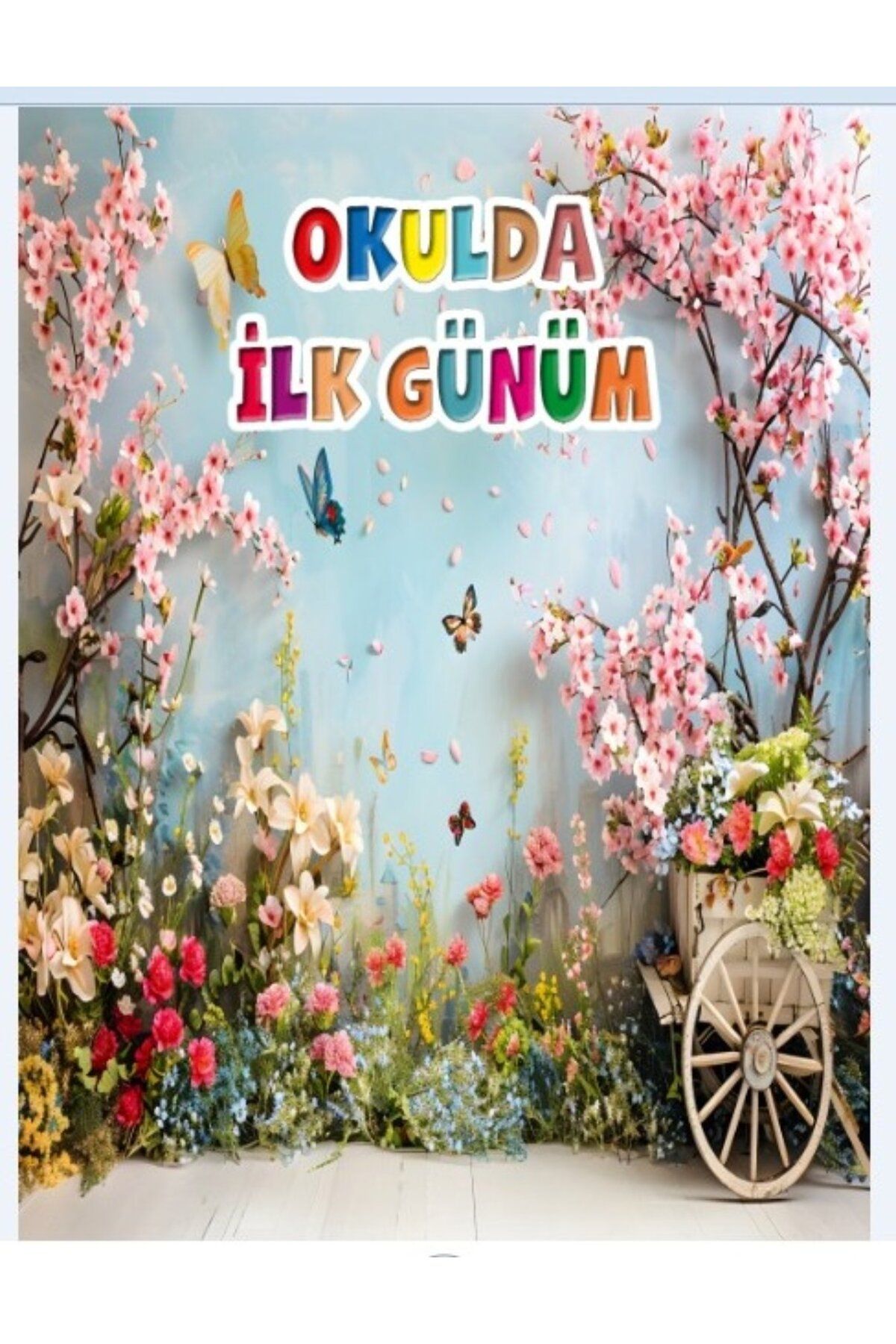 PROMISEBACKDROP2 OKULUMDA İLK GÜNÜM 150x200 KUMAŞ /PANO OKUL ETKİNLİK