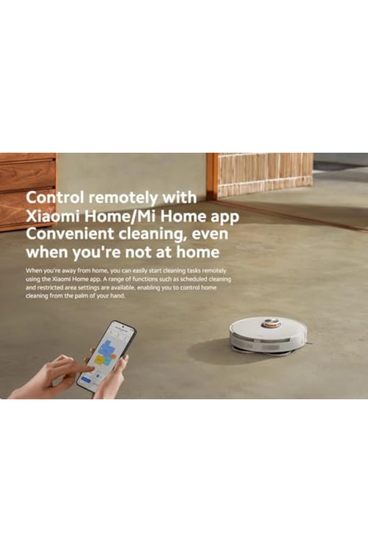 Xiaomi-روبوت المكنسة الكهربائية S20+ (أبيض) مع ممسحة رفع تلقائية واكتشاف ذكي للسجاد، قوة شفط 6000 باسكال، LDS 4