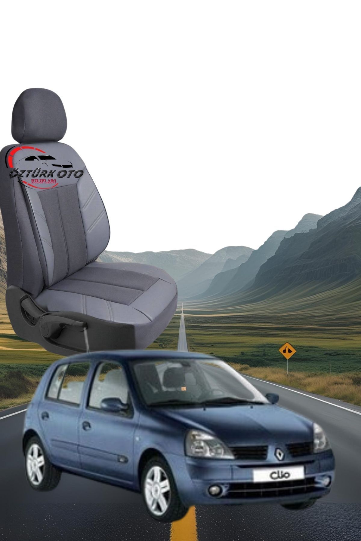 MEVLÜT ÖZTÜRK OTO KILIFLARI Akik Serisi Renault Clio 2 Tam Set Oto Koltuk Kılıfı