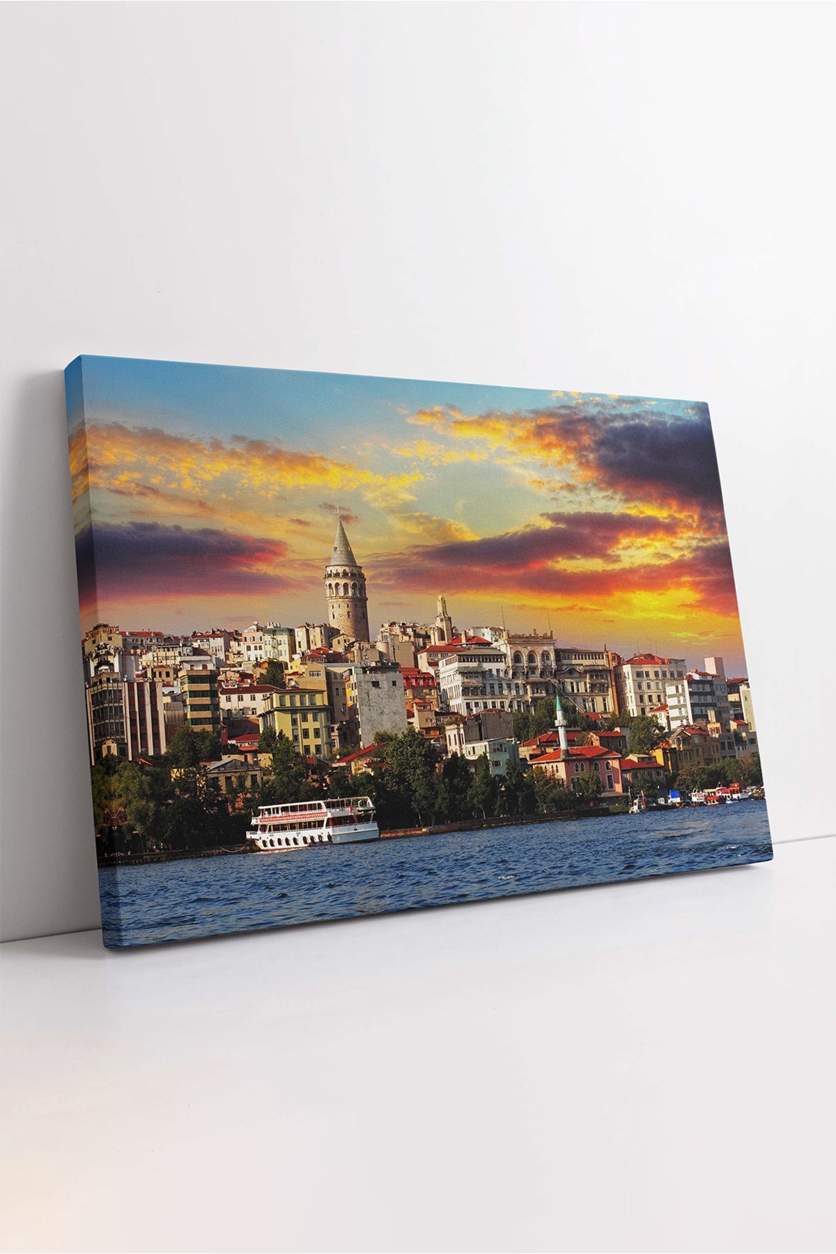KOSS Dijital Galata Kulesi Kanvas Tablo, İstanbul Manzarası Tablo, Tarihi İstanbul Kanvas, Lüks HD Tablo