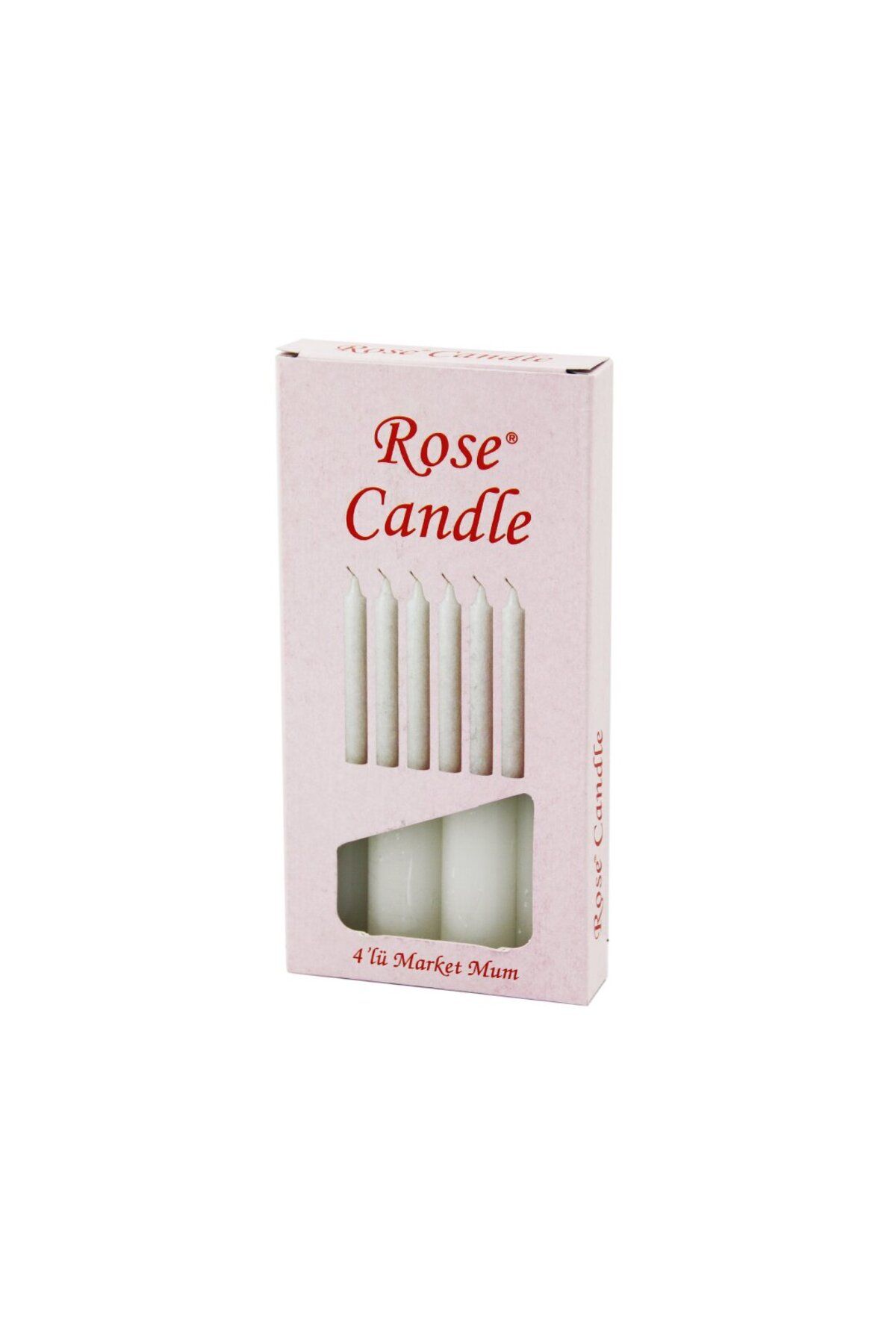 Mena Rise TuonShop 4PCS - KALIN ÇAP=2CM - UZUNLUK=15CM BEYAZ KLASİK MARKET MUM 1122991