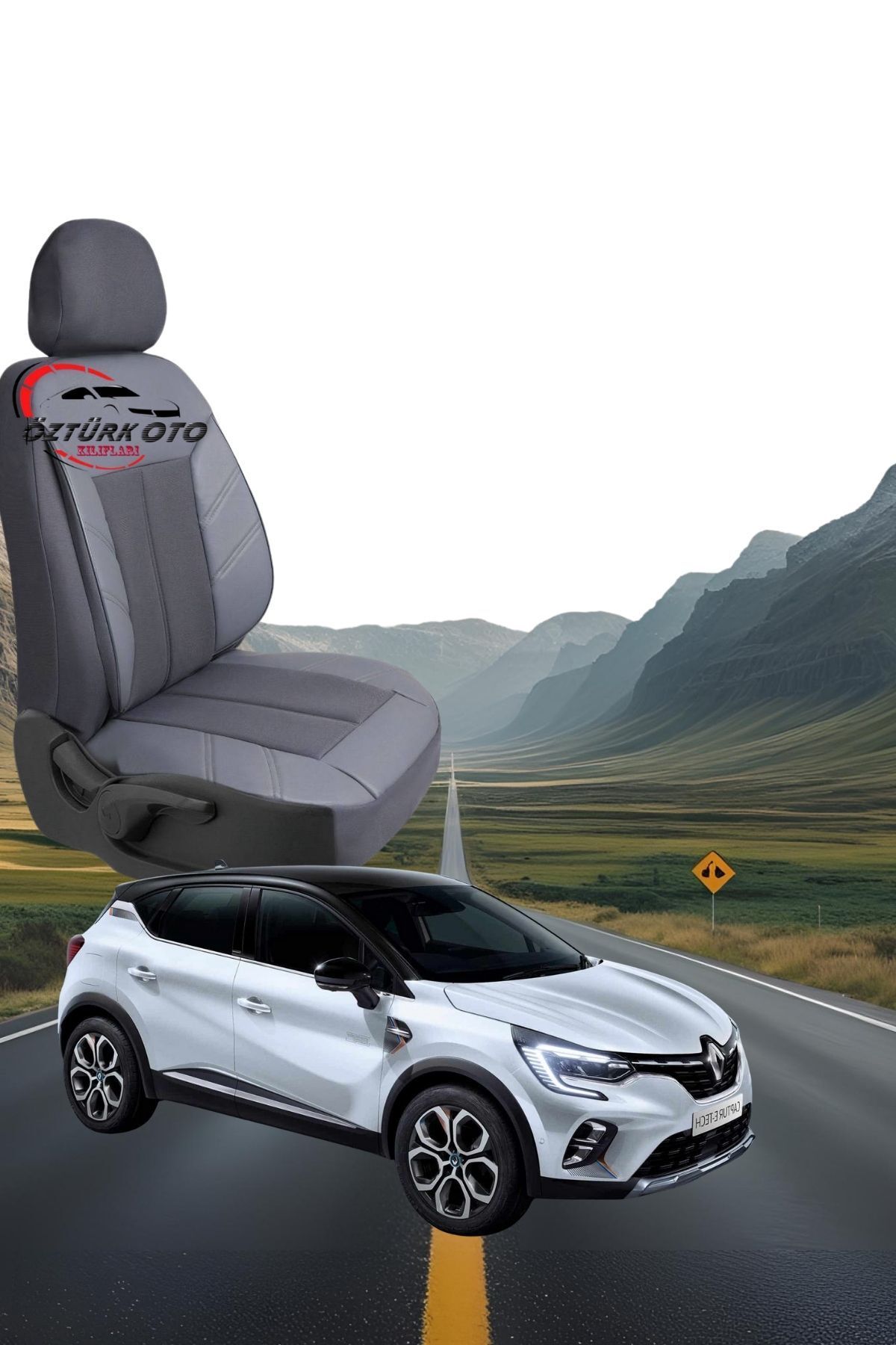 MEVLÜT ÖZTÜRK OTO KILIFLARI Akik Serisi Renault Captur Tam Set Oto Koltuk Kılıfı