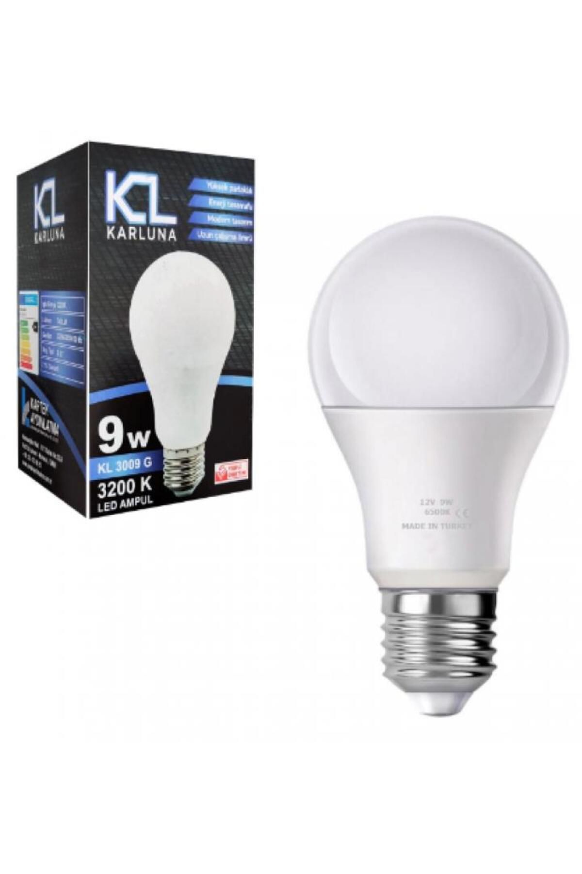 Karluna KL-3009B Led Ampul 220Volt 9 Watt Beyaz