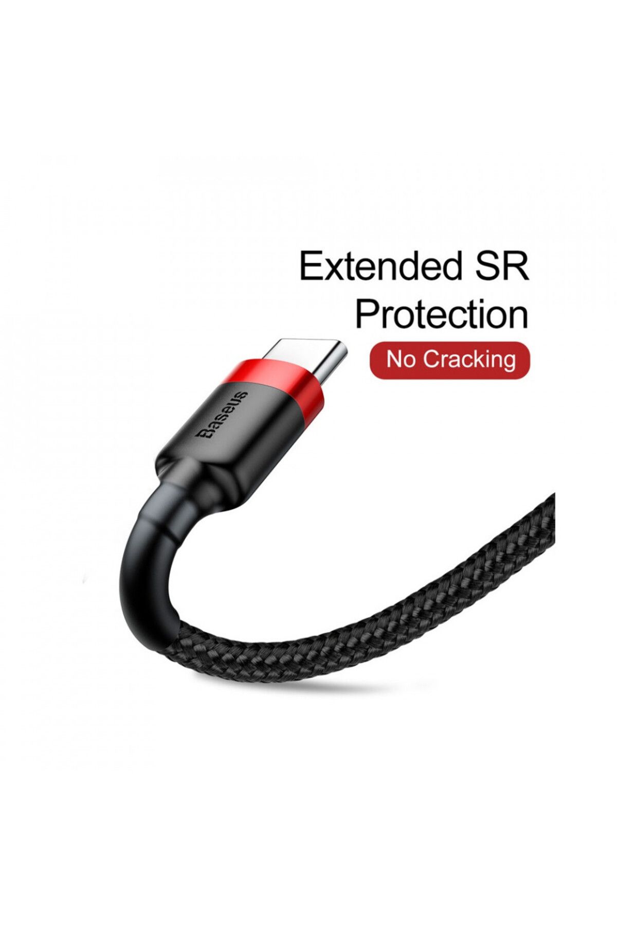 Baseus-Usb Type-c Data Cable, 2a, 3m - Cafule (CATKLF-U91) - Red Black 8