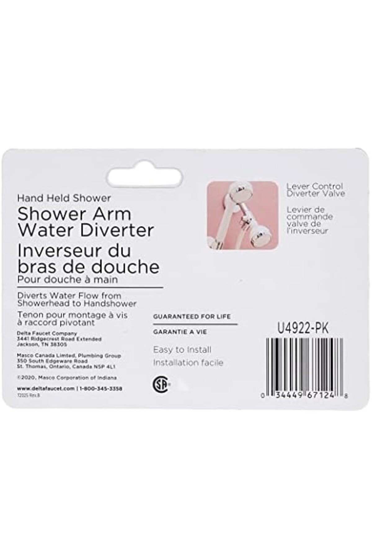 Mena Rise-Prstorex Shower Arm Diverter for Faucet Hand Shower, Chrome Lifeperi 1063348 3