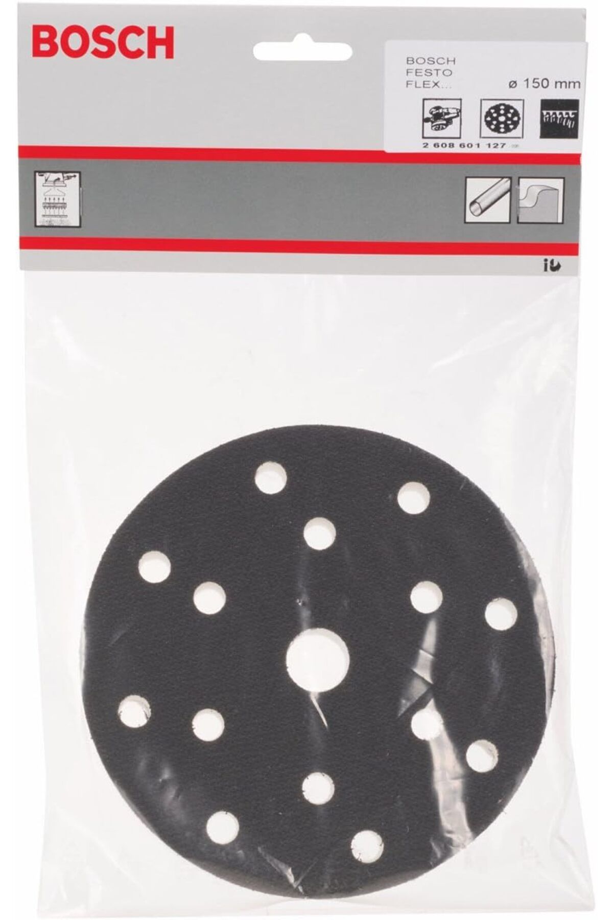 Mena Rise BlackShop Accessories Bosch Professional eksantrik zımpara adaptörü (Ø 150 mm, delikli) 1064272
